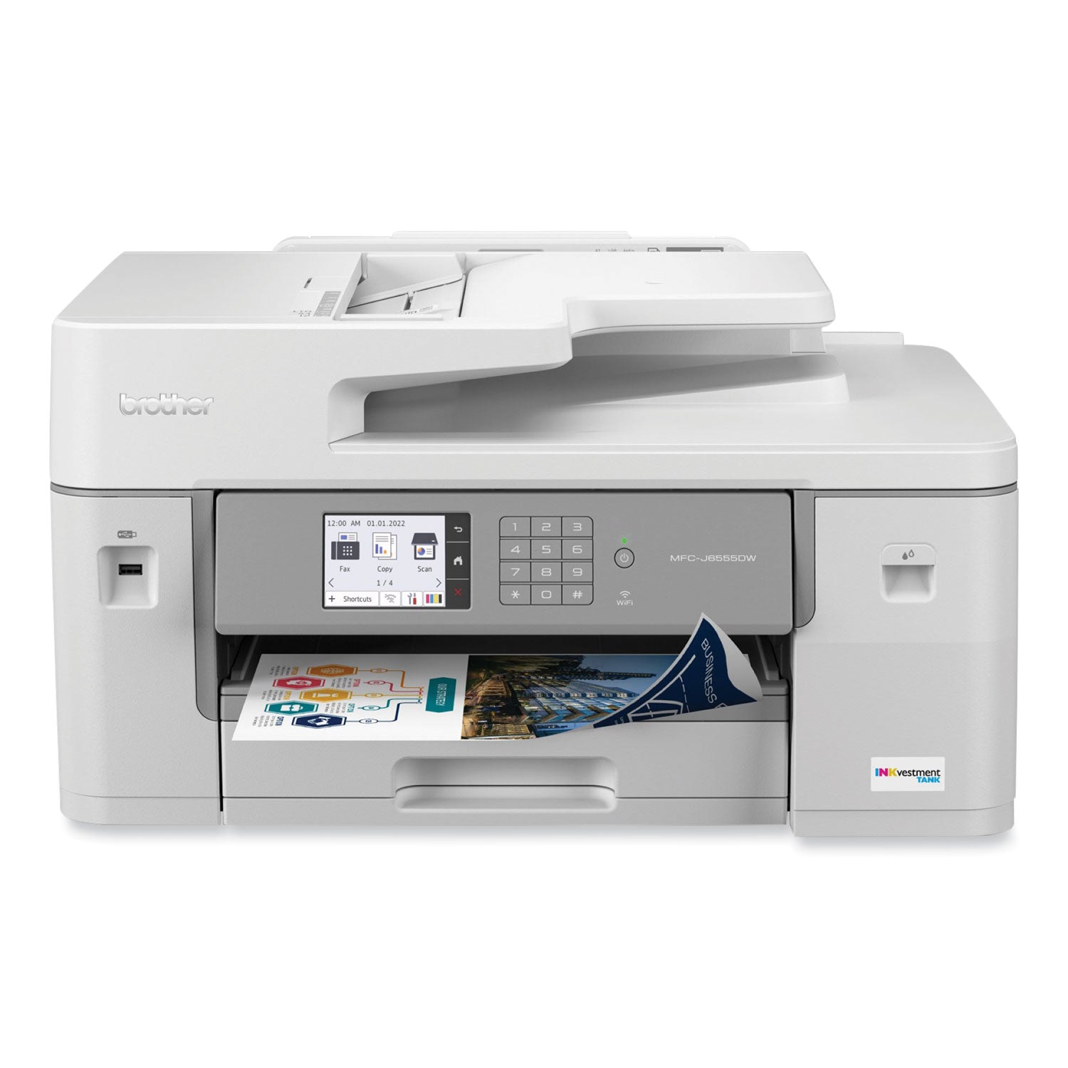 Brother MFC-J6555DW INKvestment Tank All-in-One Color Inkjet Printer, Copy/Fax/Print/Scan