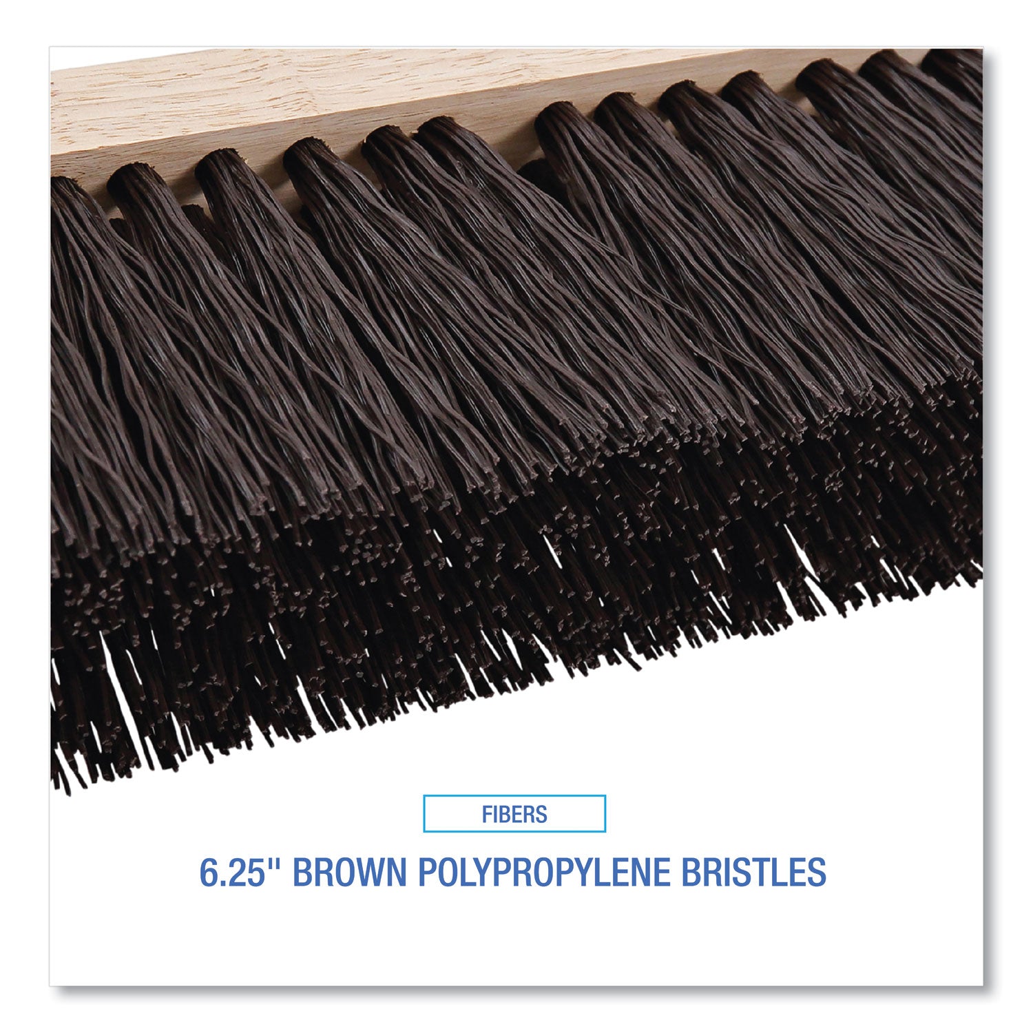 Boardwalk® Street Broom Head, 6.25" Brown Polypropylene Bristles, 16" Brush