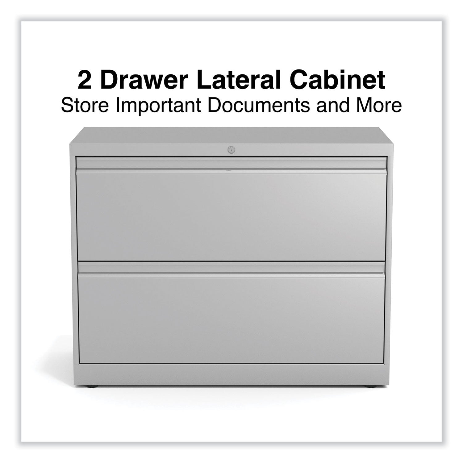 Alera® Lateral File, 2 Legal/Letter-Size File Drawers, Light Gray, 36" x 18.63" x 28"