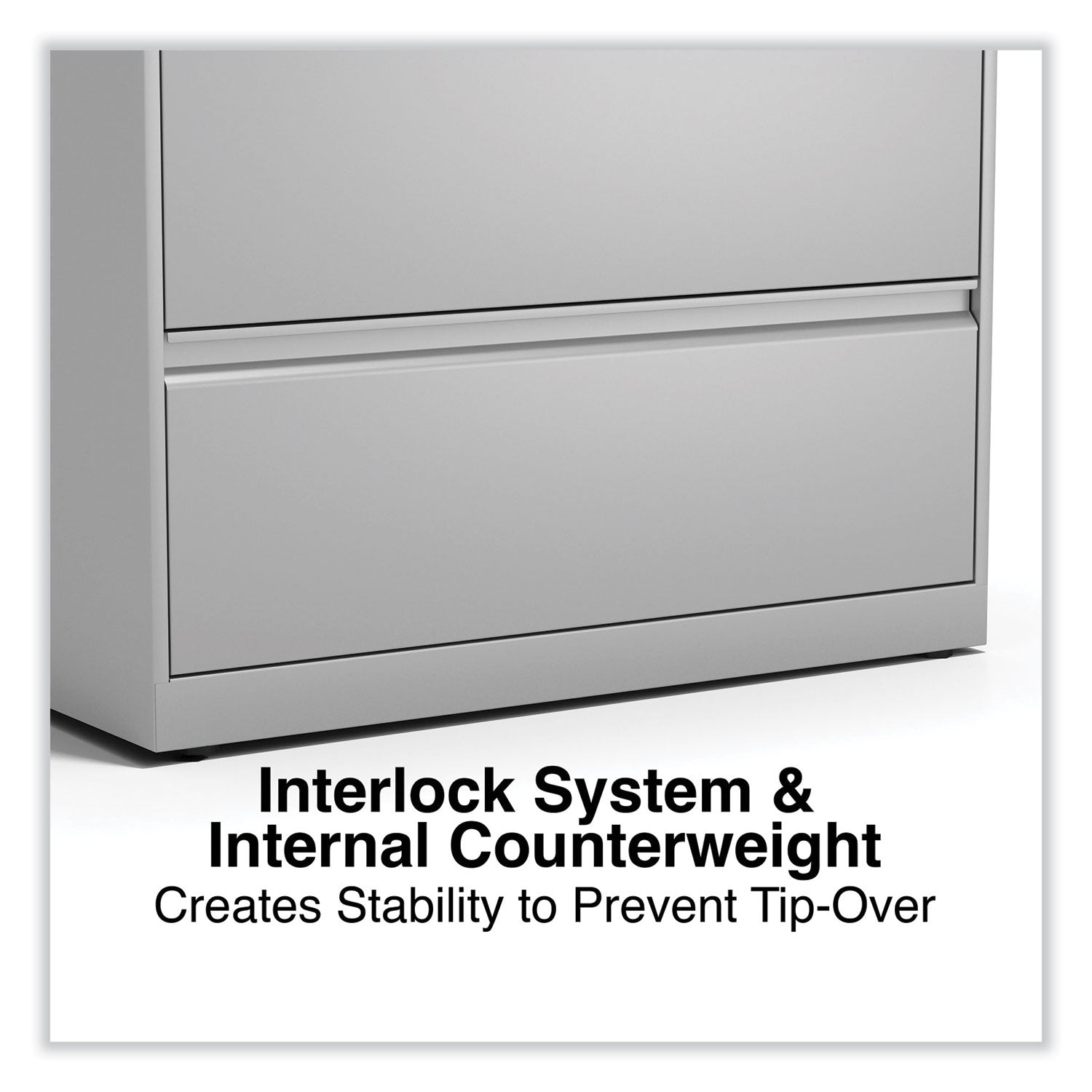 Alera® Lateral File, 2 Legal/Letter-Size File Drawers, Light Gray, 36" x 18.63" x 28"