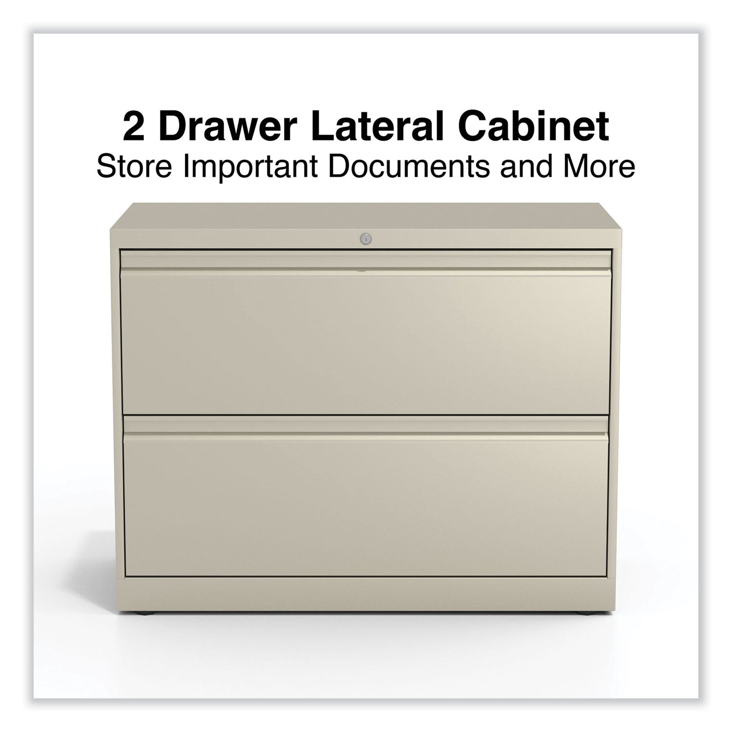 Alera® Lateral File, 2 Legal/Letter-Size File Drawers, Putty, 36" x 18.63" x 28"