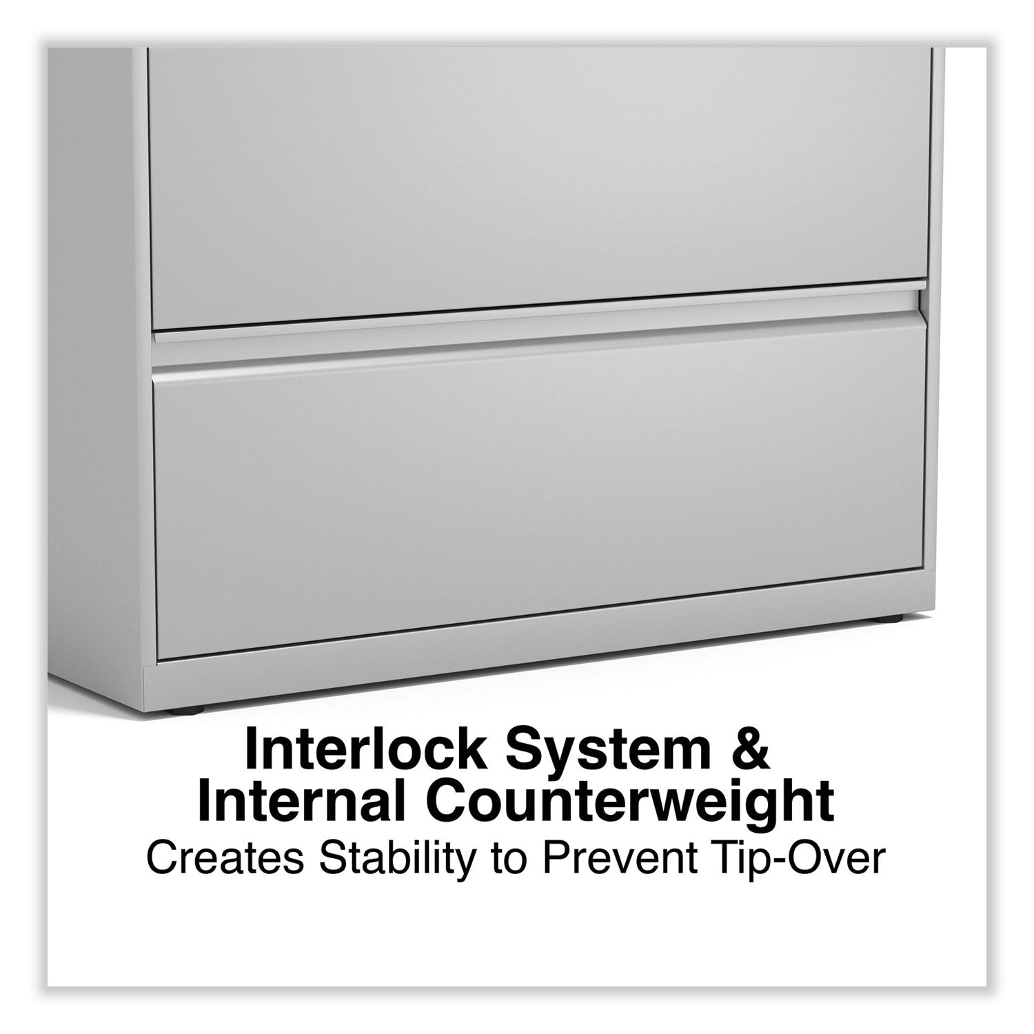 Alera® Lateral File, 3 Legal/Letter/A4/A5-Size File Drawers, Light Gray, 36" x 18.63" x 40.25"