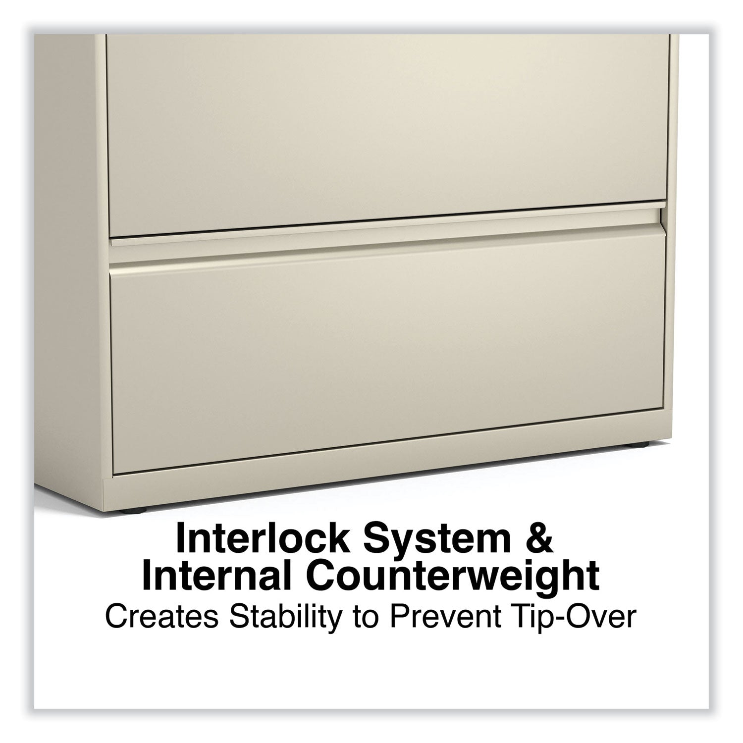 Alera® Lateral File, 3 Legal/Letter/A4/A5-Size File Drawers, Putty, 36" x 18.63" x 40.25"