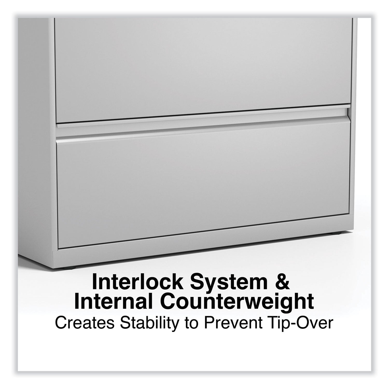 Alera® Lateral File, 4 Legal/Letter-Size File Drawers, Light Gray, 36" x 18.63" x 52.5"