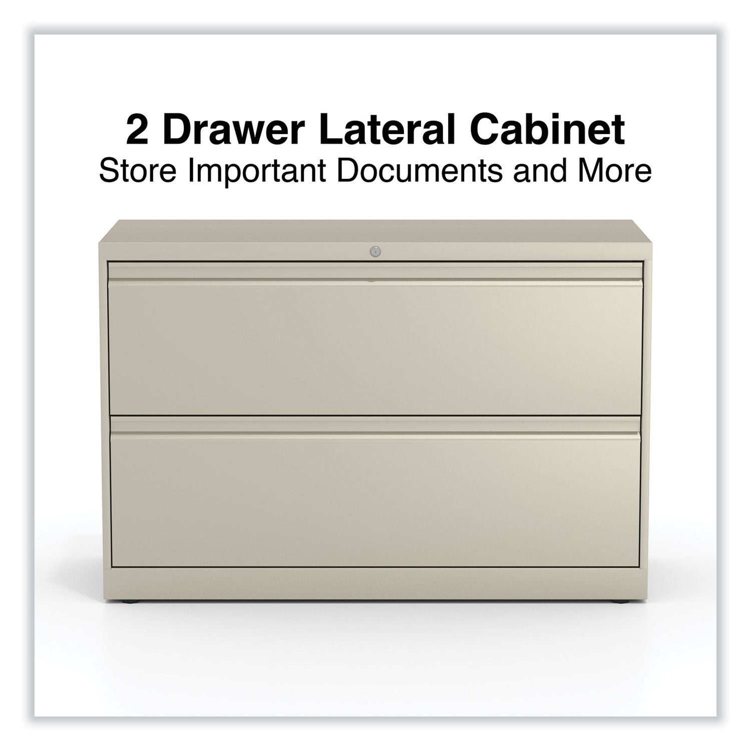 Alera® Lateral File, 2 Legal/Letter-Size File Drawers, Putty, 42" x 18.63" x 28"