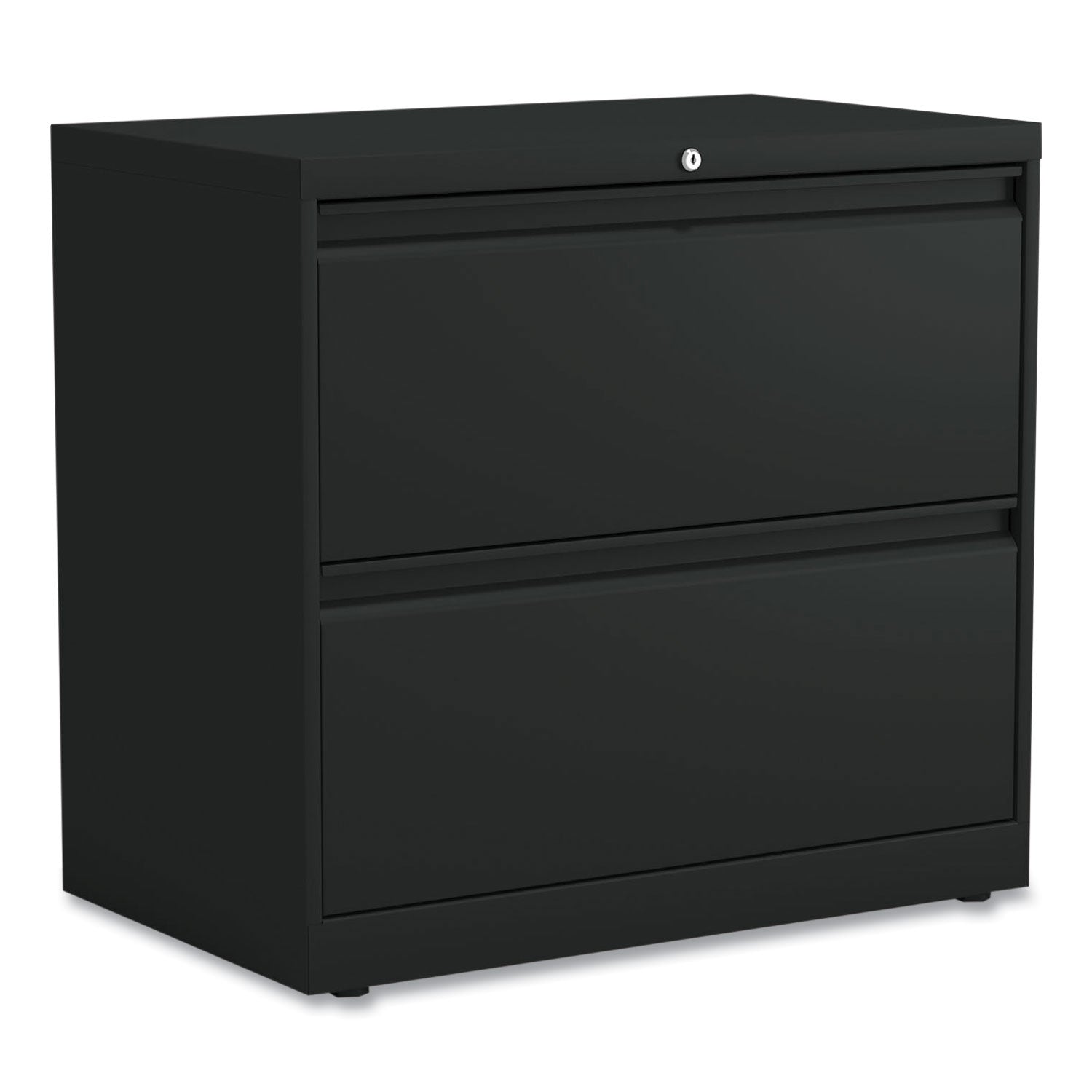 Lateral File, 2 Legal/Letter-Size File Drawers, Black, 30" x 18.63" x 28"