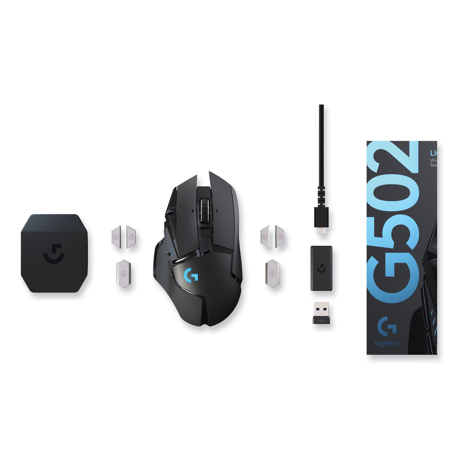 Logitech® G502 LIGHTSPEED Wireless Gaming Mouse, 2.4 GHz Frequency/33 ft Wireless Range, Right Hand Use, Black