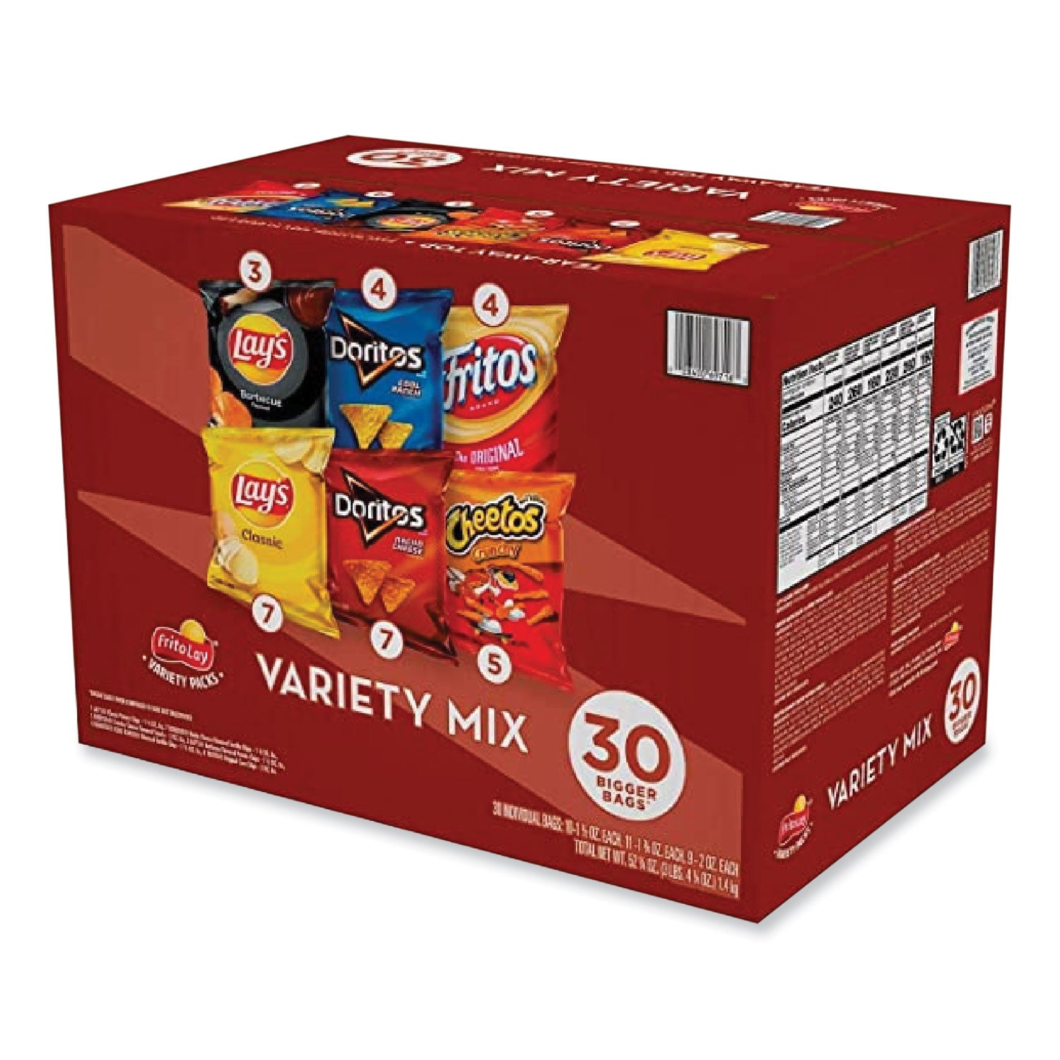 Frito-Lay Classic Variety Mix, Assorted, 30 Bags/Box