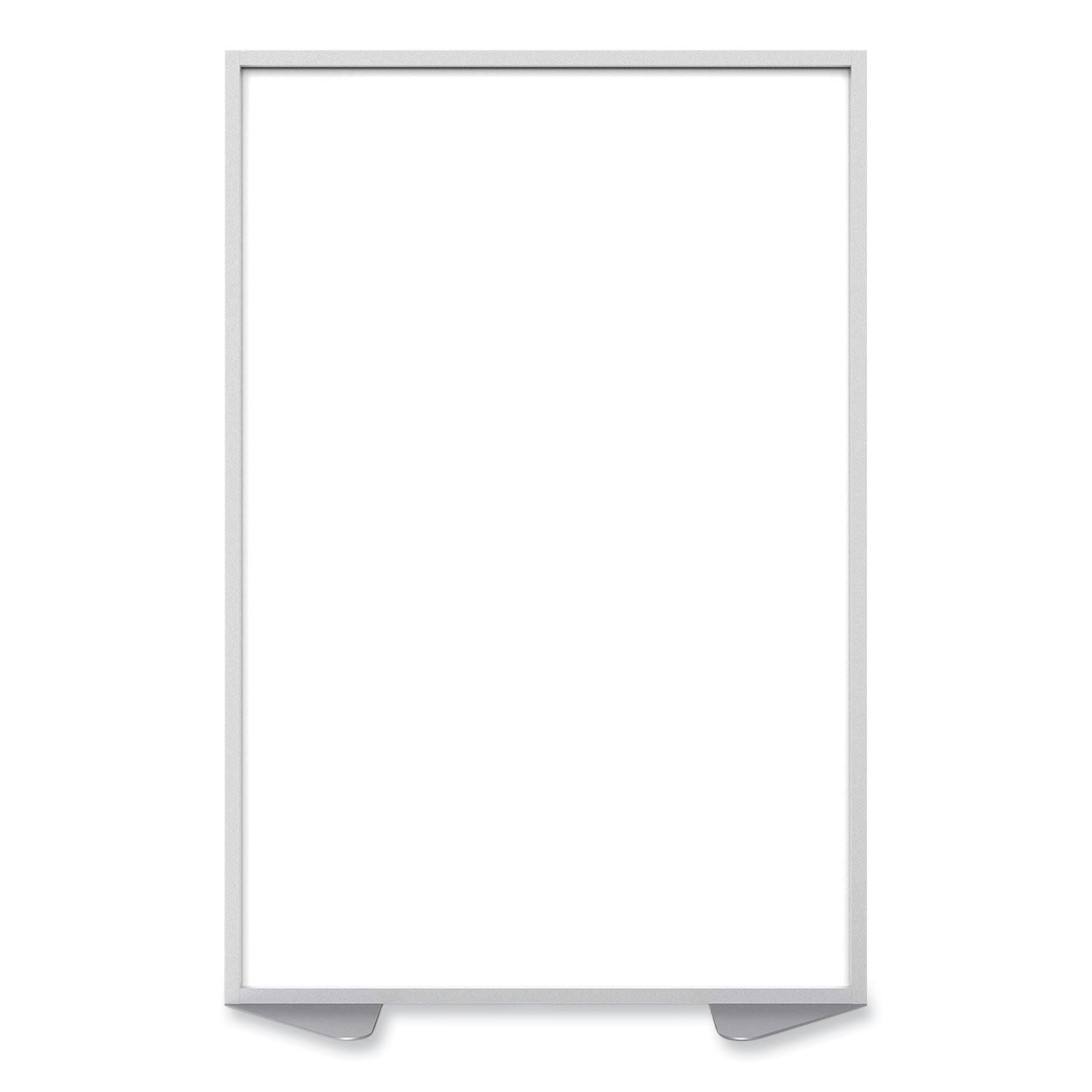 Ghent Floor Partition with Aluminum Frame, 48.06 x 2.04 x 71.86, White