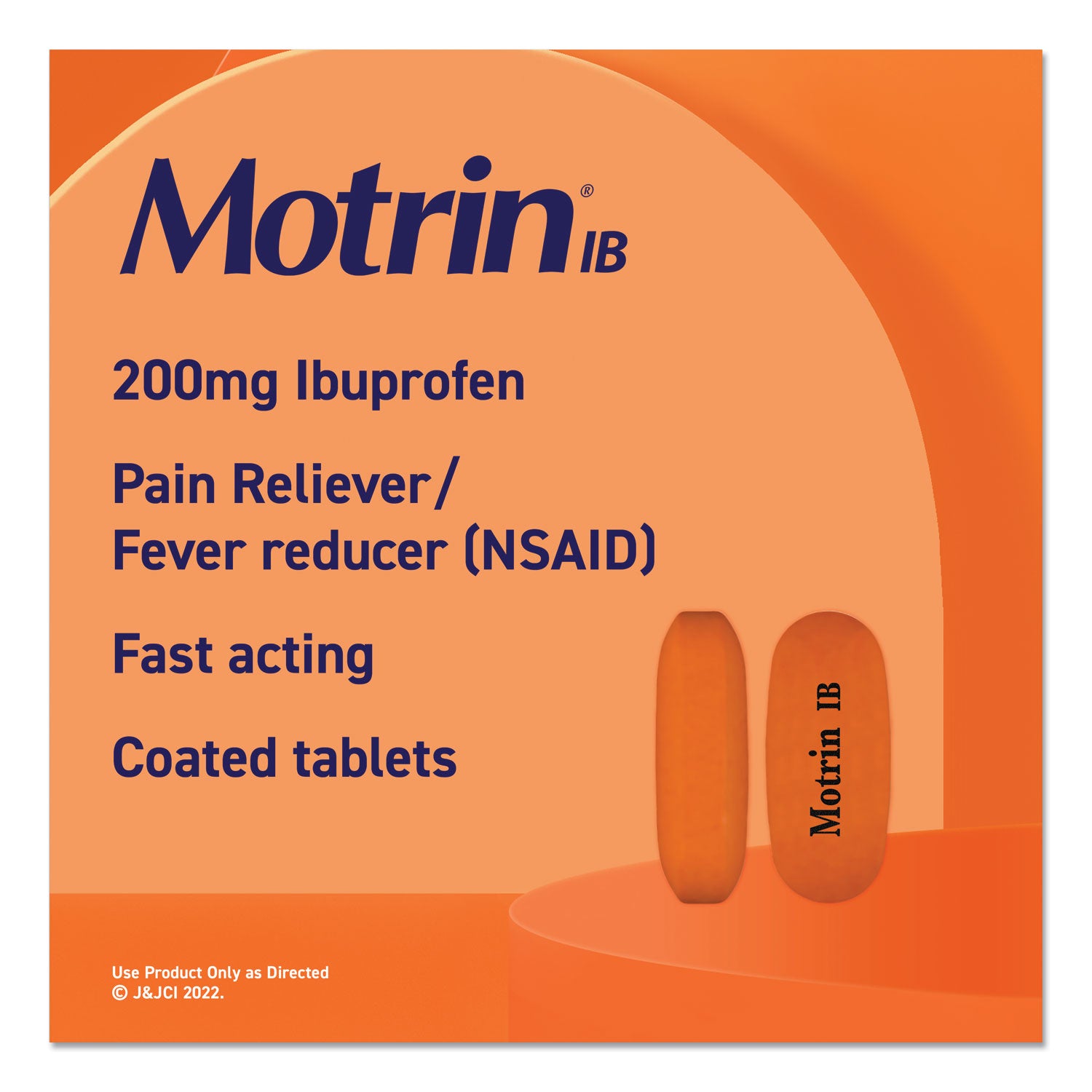 Motrin® IB Ibuprofen Tablets, Two-Pack, 50 Packs/Box