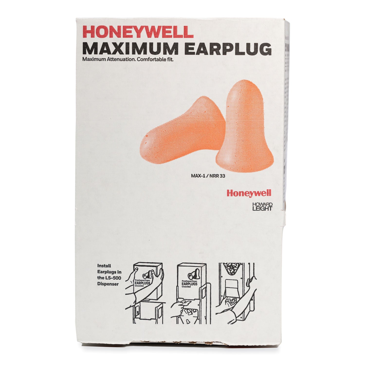 MAXIMUM Single-Use Earplugs, Cordless, 33NRR, Coral, 200 Pairs Howard Leight® by Honeywell Flipcost