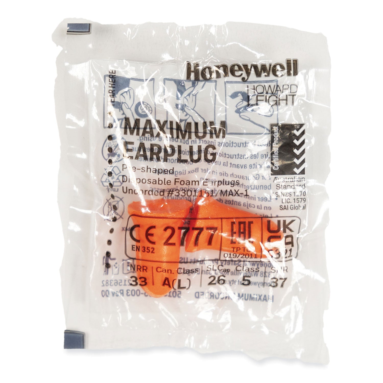 MAXIMUM Single-Use Earplugs, Cordless, 33NRR, Coral, 200 Pairs Howard Leight® by Honeywell Flipcost