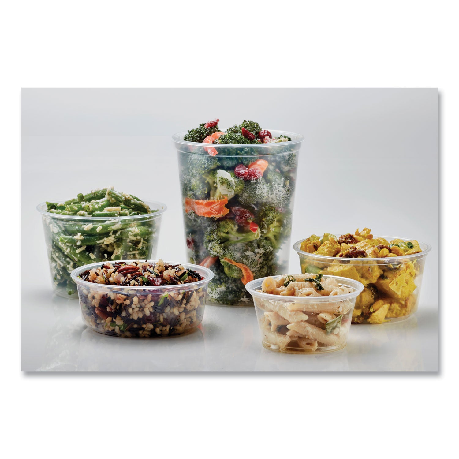 Fabri-Kal® Microwavable Deli Containers, 24 oz, 4.6 Diameter x 4.1 h, Clear, Plastic, 500/Carton