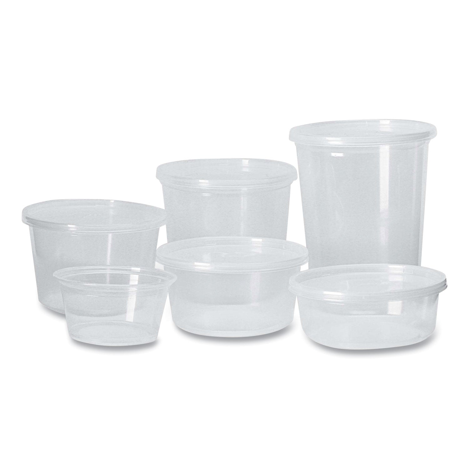 Fabri-Kal® Microwavable Deli Containers, 24 oz, 4.6 Diameter x 4.1 h, Clear, Plastic, 500/Carton