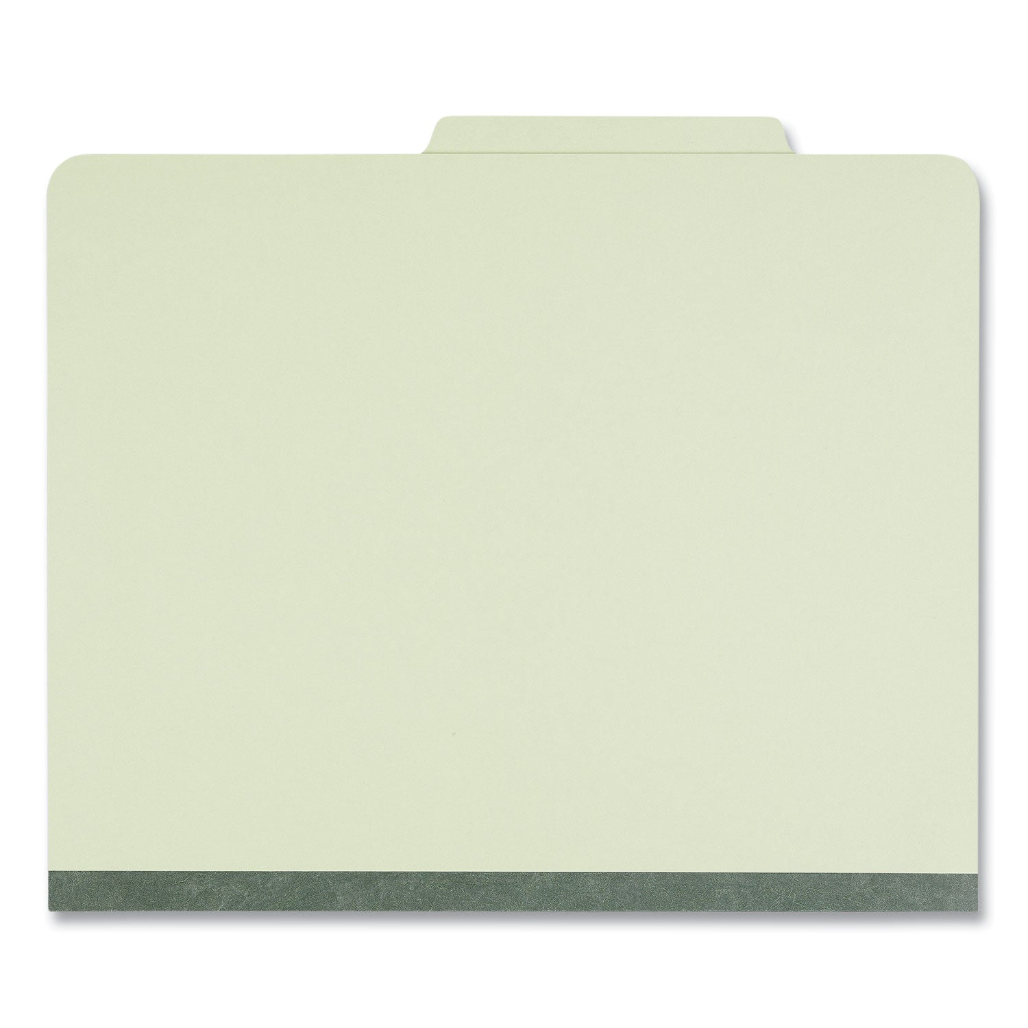 Universal® Six-Section Pressboard Classification Folders, 2" Expansion, 2 Dividers, 6 Fasteners, Letter Size, Green Exterior, 10/Box