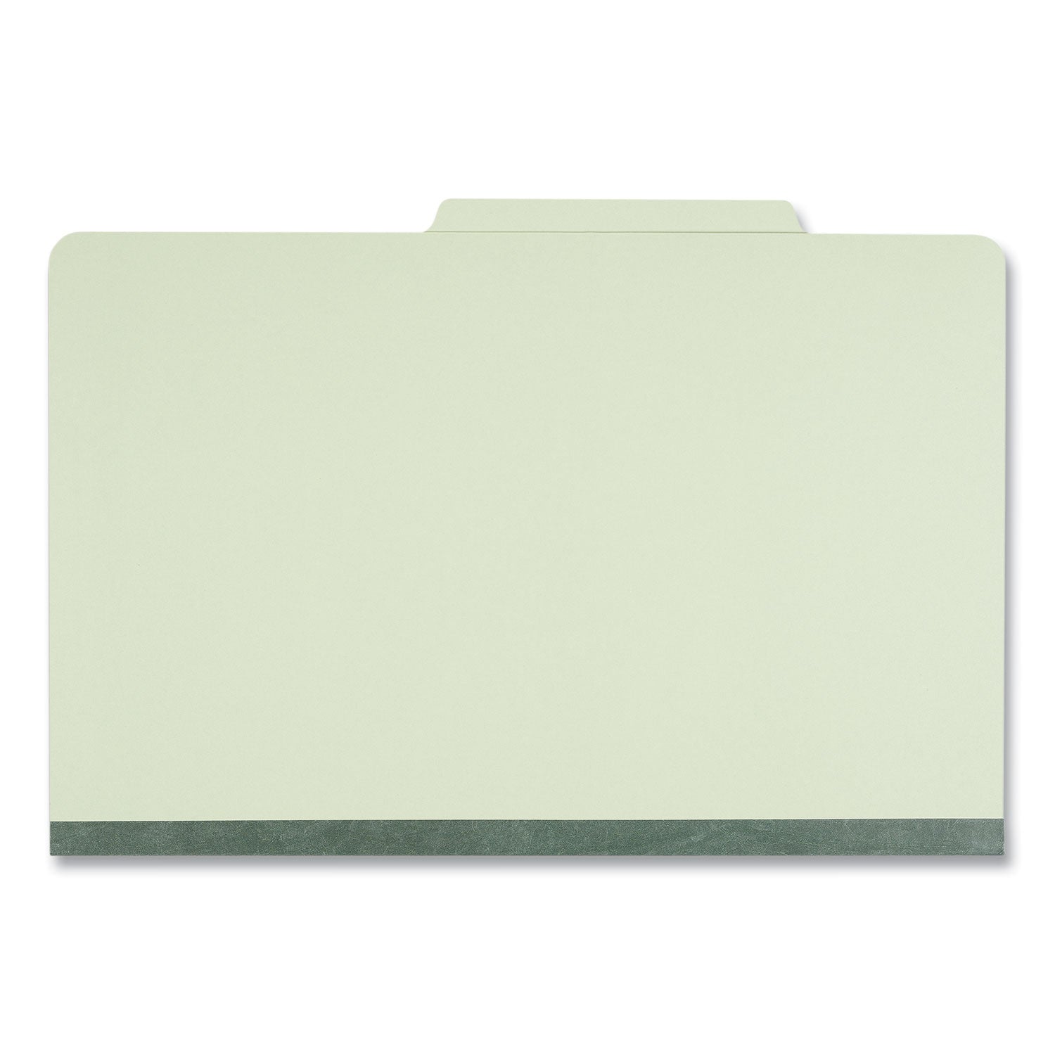 Universal® Six-Section Pressboard Classification Folders, 2" Expansion, 2 Dividers, 6 Fasteners, Legal Size, Green Exterior, 10/Box