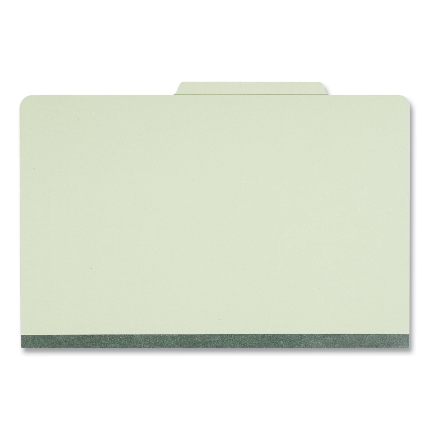 Universal® Eight-Section Pressboard Classification Folders, 3" Expansion, 3 Dividers, 8 Fasteners, Legal Size, Green Exterior, 10/Box