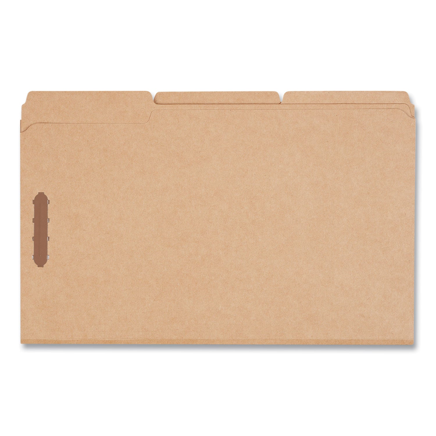 Universal® Reinforced Top Tab Fastener Folders, 0.75" Expansion, 2 Fasteners, Legal Size, Brown Kraft Exterior, 50/Box