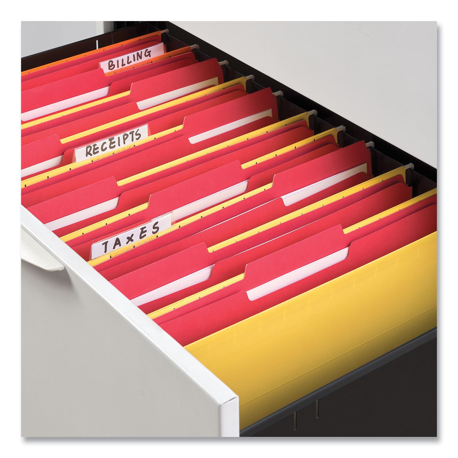 Universal® Top Tab File Folders, 1/3-Cut Tabs: Assorted, Legal Size, 0.75" Expansion, Manila, 100/Box