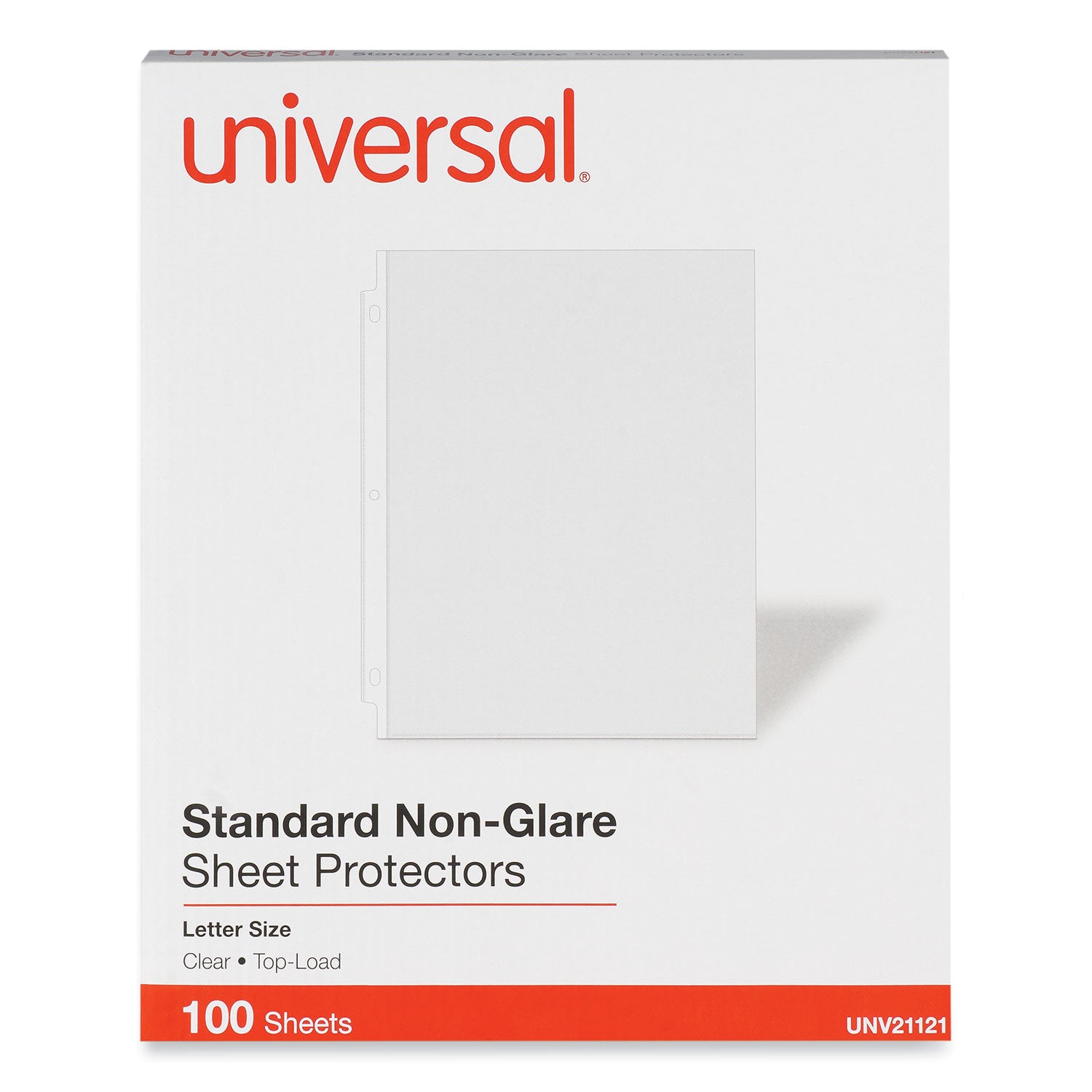 Standard Sheet Protector, Standard, 8.5 x 11, Clear, Non-Glare, 100/Box