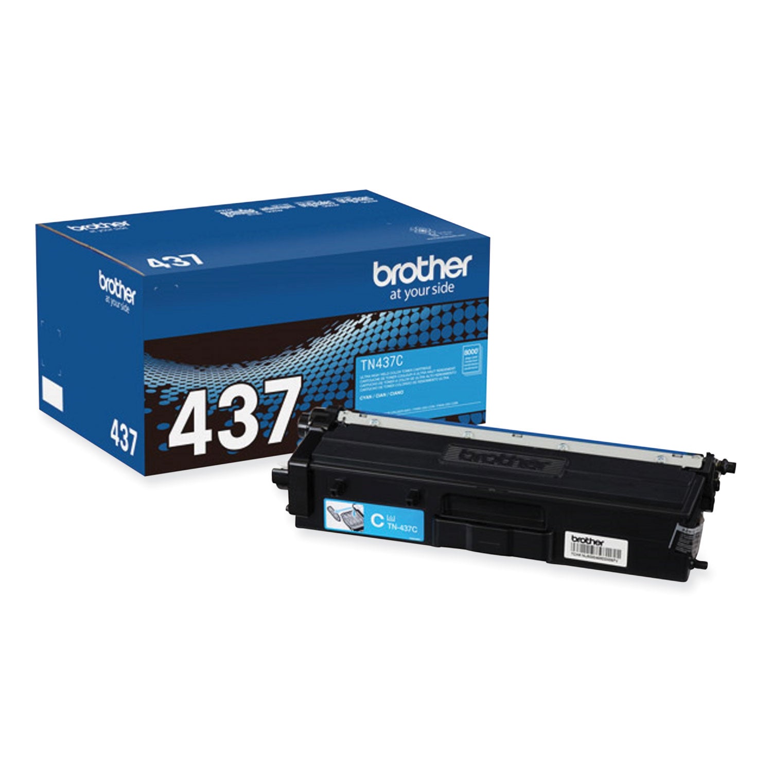 Brother TN437C Ultra High-Yield Toner, 8,000 Page-Yield, Cyan