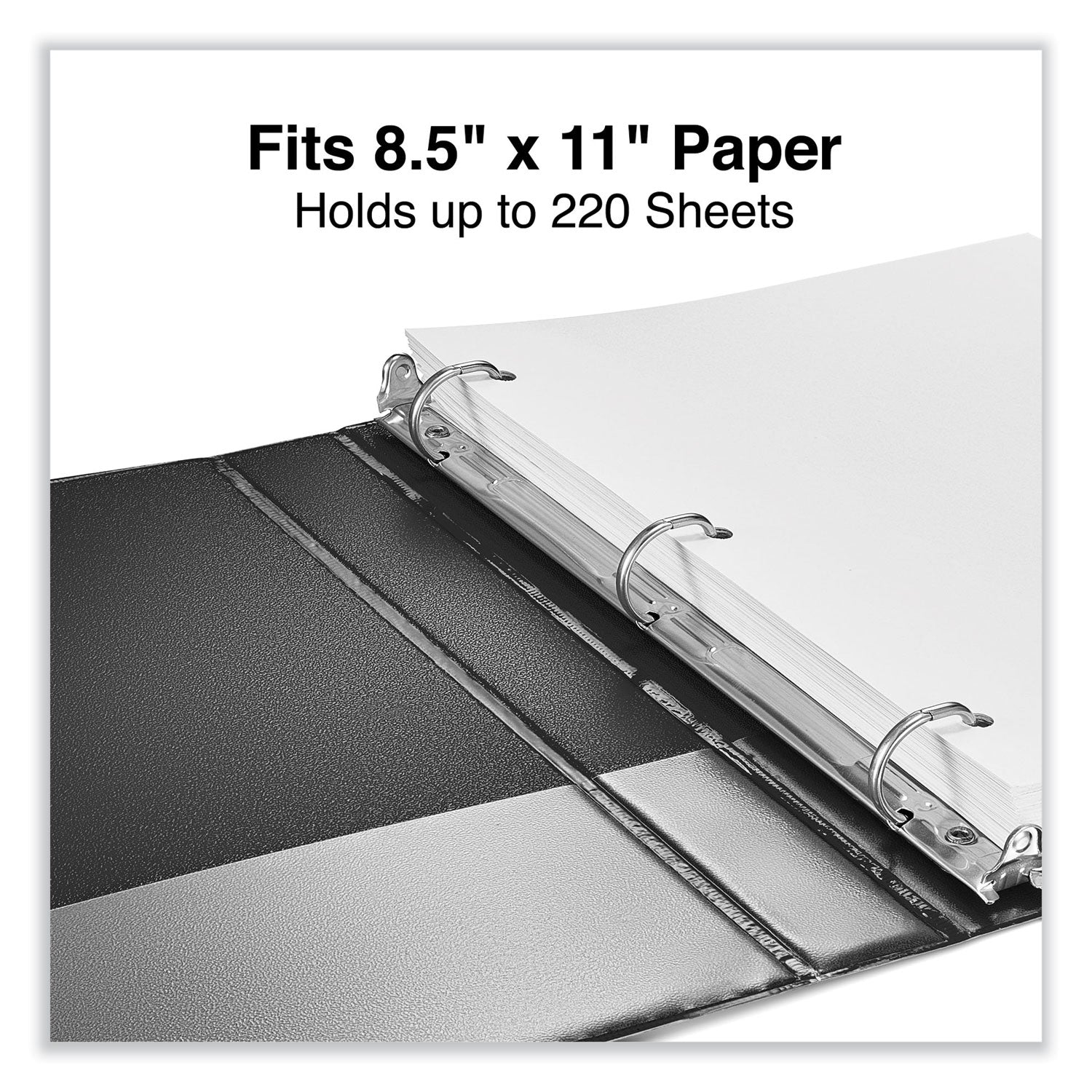 Universal® Slant D-Ring View Binder, 3 Rings, 1" Capacity, 11 x 8.5, Black, 12/Carton