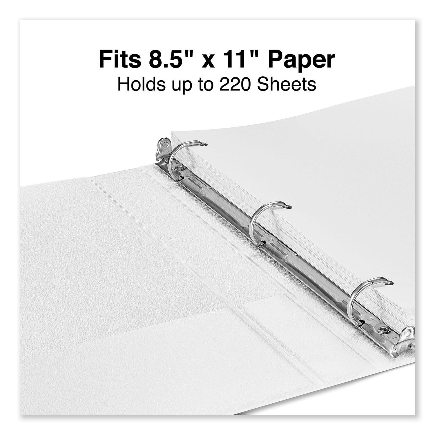 Universal® Slant D-Ring View Binder, 3 Rings, 1" Capacity, 11 x 8.5, White, 12/Carton