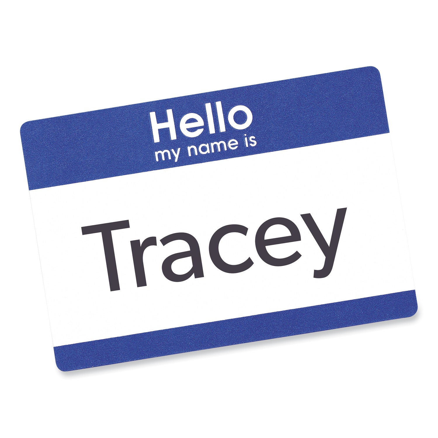 Avery® Printable Adhesive Name Badges, 3.38 x 2.33, Blue "Hello", 100/Pack