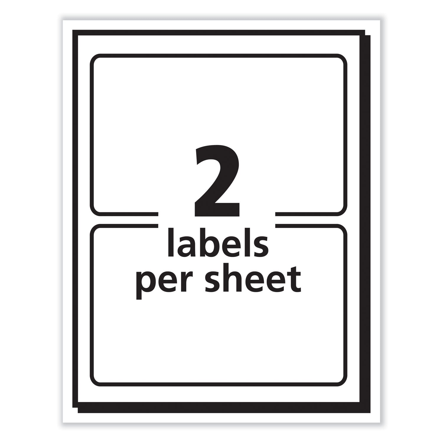 Avery® Printable Adhesive Name Badges, 3.38 x 2.33, Blue Border, 100/Pack