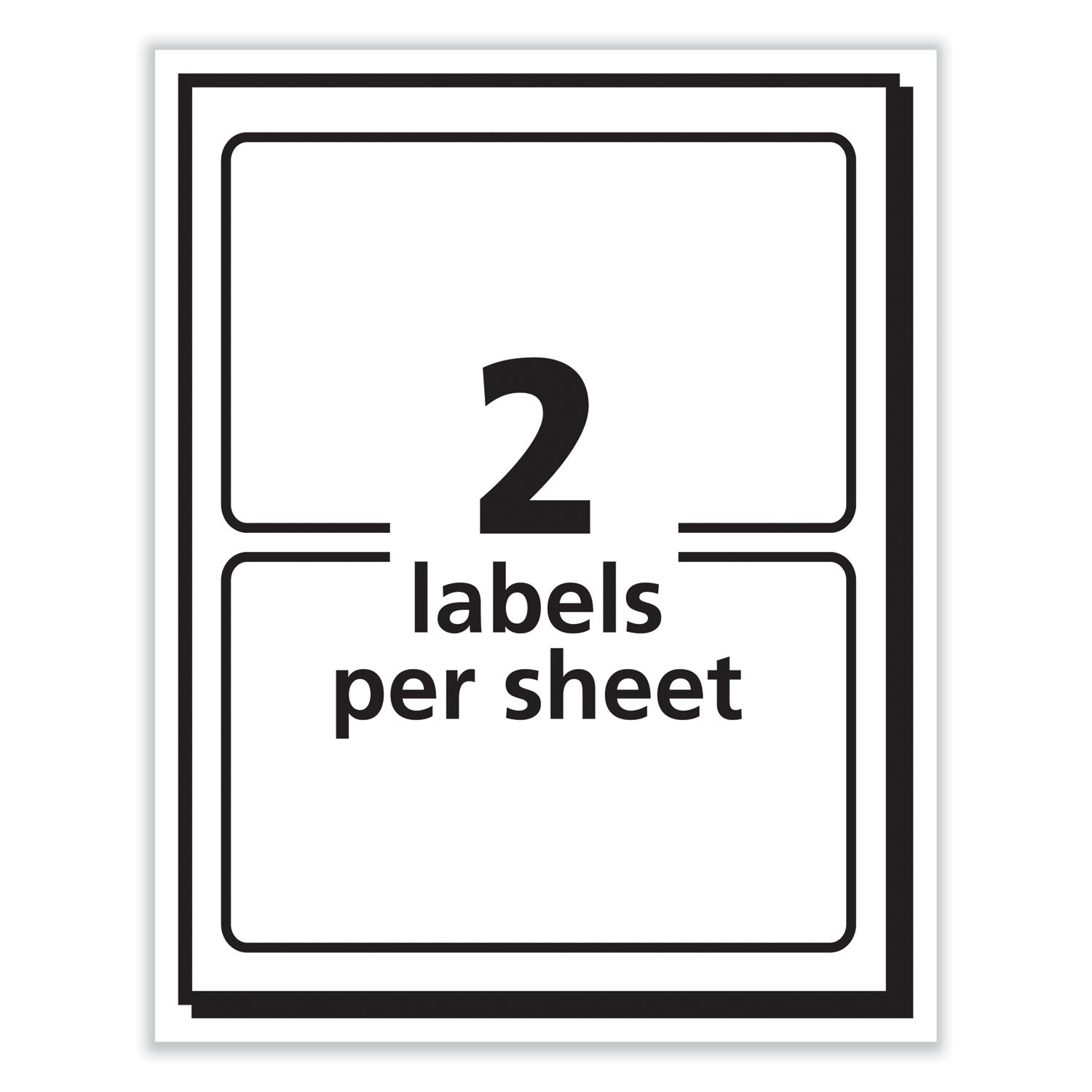 Avery® Printable Adhesive Name Badges, 3.38 x 2.33, White, 100/Pack