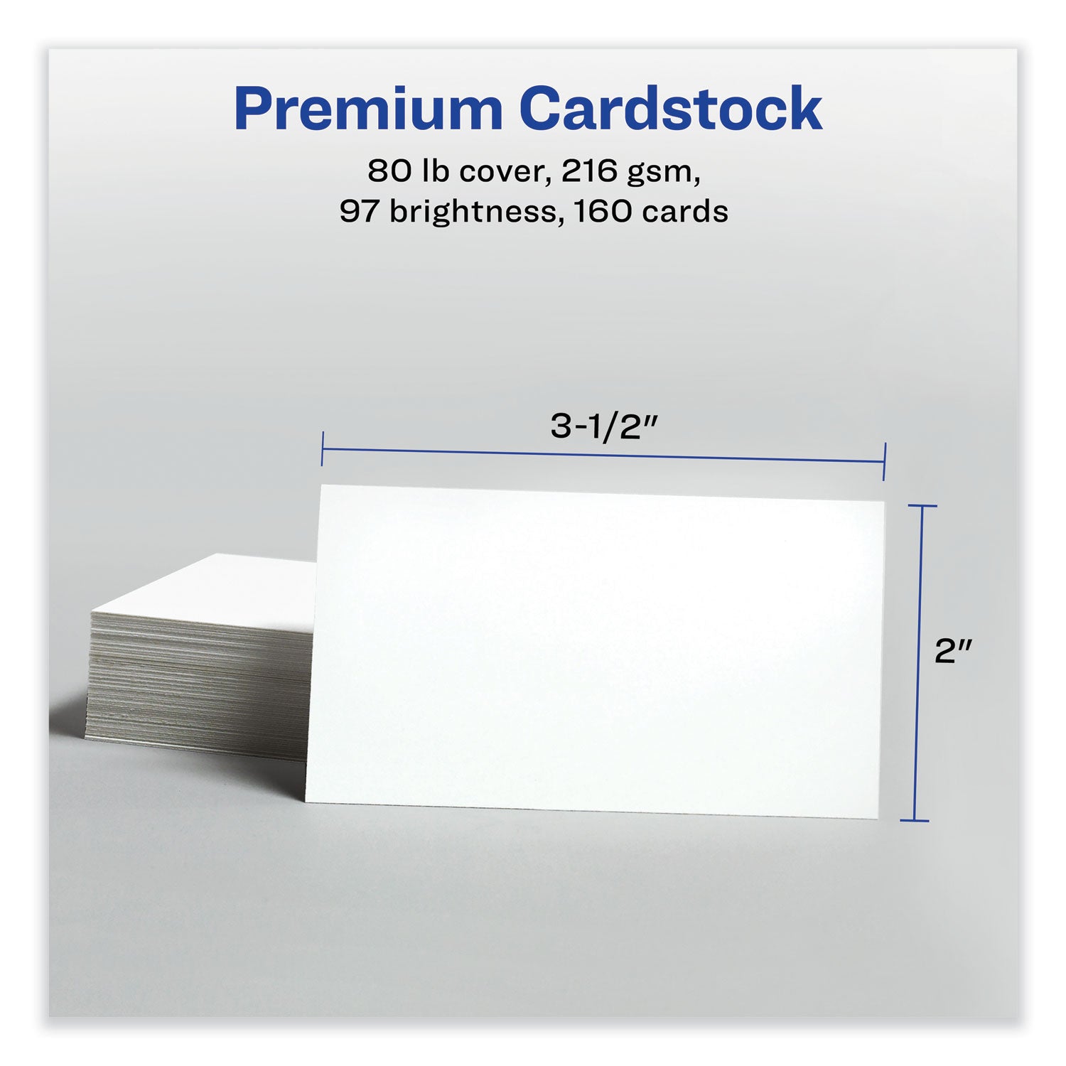 Avery® Print-to-the-Edge Microperf Business Cards w/Sure Feed Technology, Color Laser, 2x3.5, White, 160 Cards, 8/Sheet,20 Sheets/PK