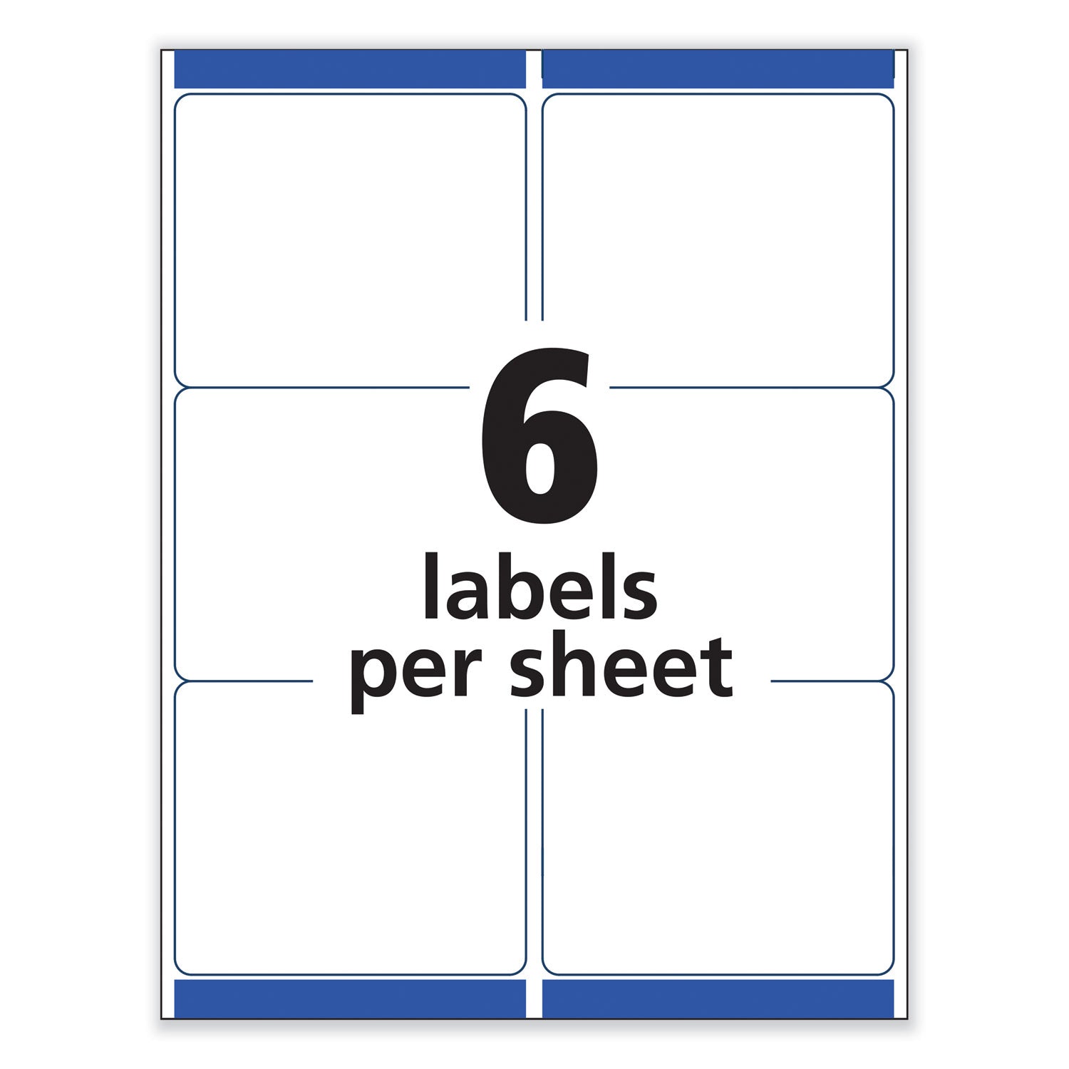 Avery® Removable Multi-Use Labels, Inkjet/Laser Printers, 3.33 x 4, White, 6/Sheet, 25 Sheets/Pack