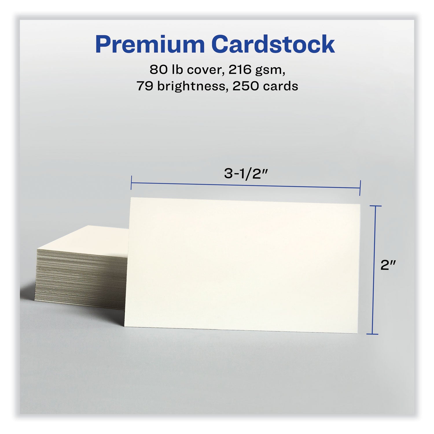 Avery® Printable Microperforated Business Cards w/Sure Feed Technology, Inkjet, 2 x 3.5, Ivory, 250 Cards, 10/Sheet, 25 Sheets/Pack