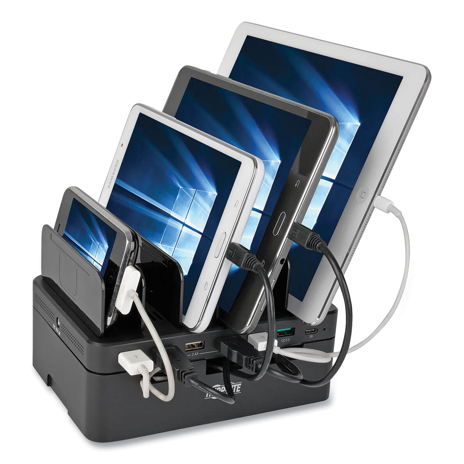 Tripp Lite by Eaton USB Charging Station with Quick Charge 3.0, 7 Devices, 4.9 x 2.6 x 6.6, Black