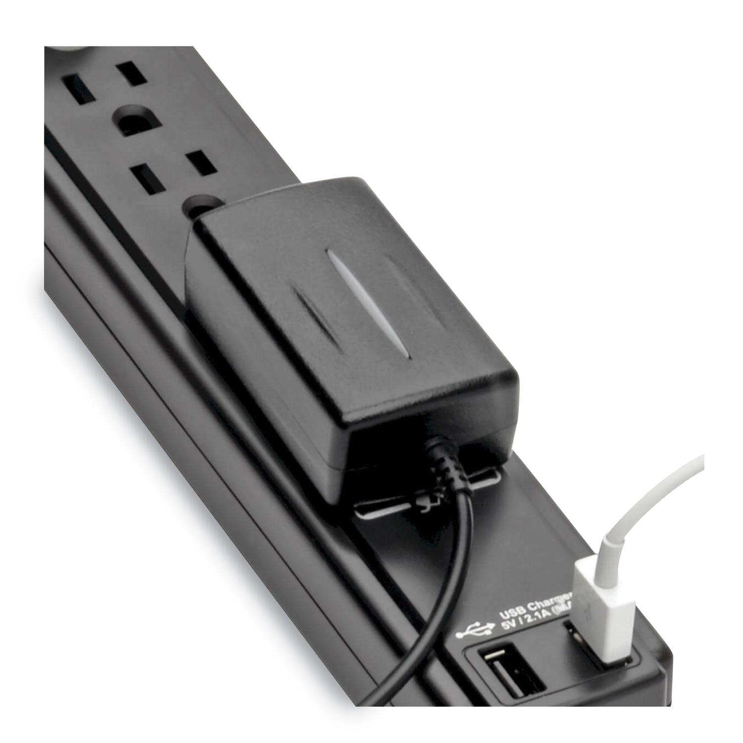 Tripp Lite by Eaton Protect It! Surge Protector, 6 AC Outlets/2 USB Ports, 6 ft Cord, 990 J, Black