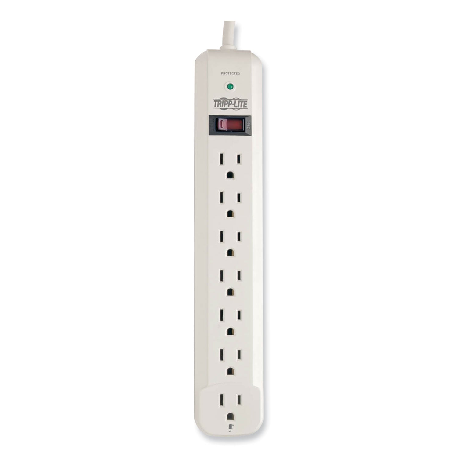 Tripp Lite by Eaton Protect It! Surge Protector, 7 AC Outlets, 25 ft Cord, 1,080 J, Light Gray