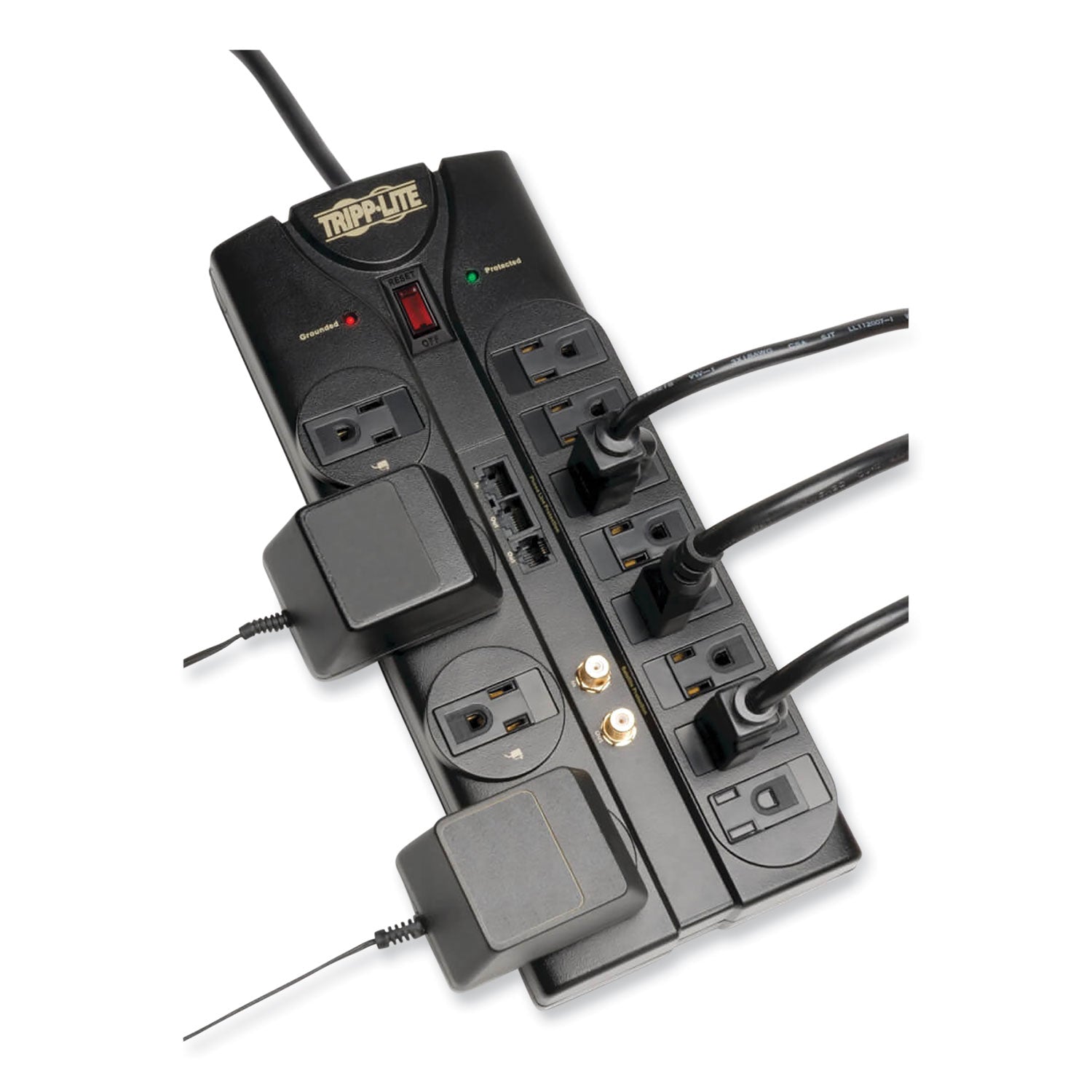 Tripp Lite by Eaton Protect It! Surge Protector, 12 AC Outlets, 8 ft Cord, 2,880 J, Black