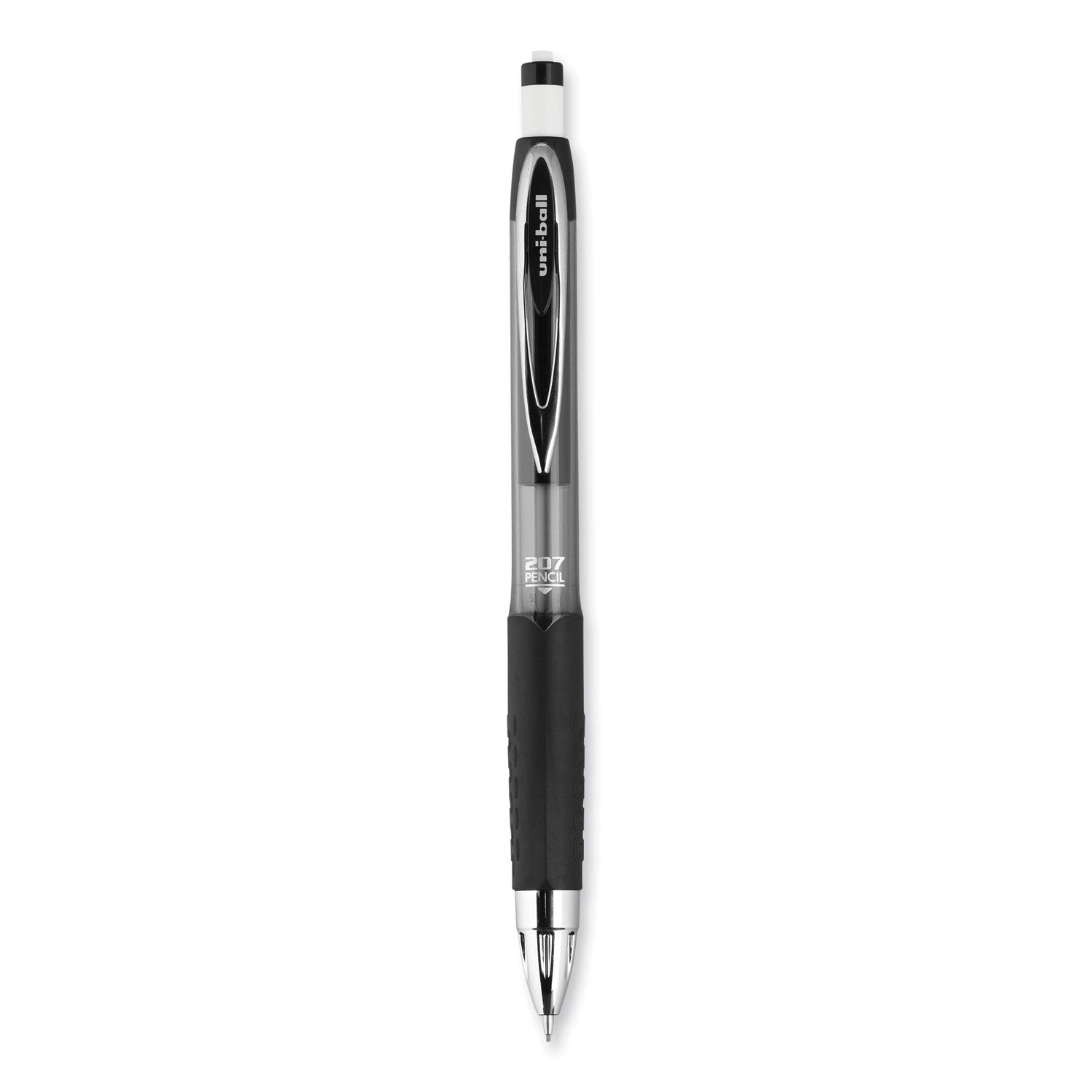 uniball® 207 Mechanical Pencil, 0.7 mm, HB (#2), Black Lead, Black Barrel, Dozen