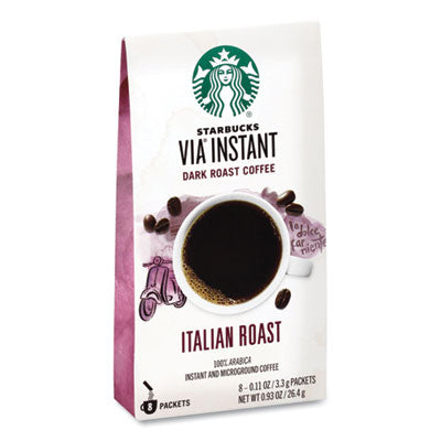 VIA Ready Brew Coffee, 0.11 oz, Italian Roast, 8 Packets/Bag, 12 Bags/Carton Flipcost Flipcost