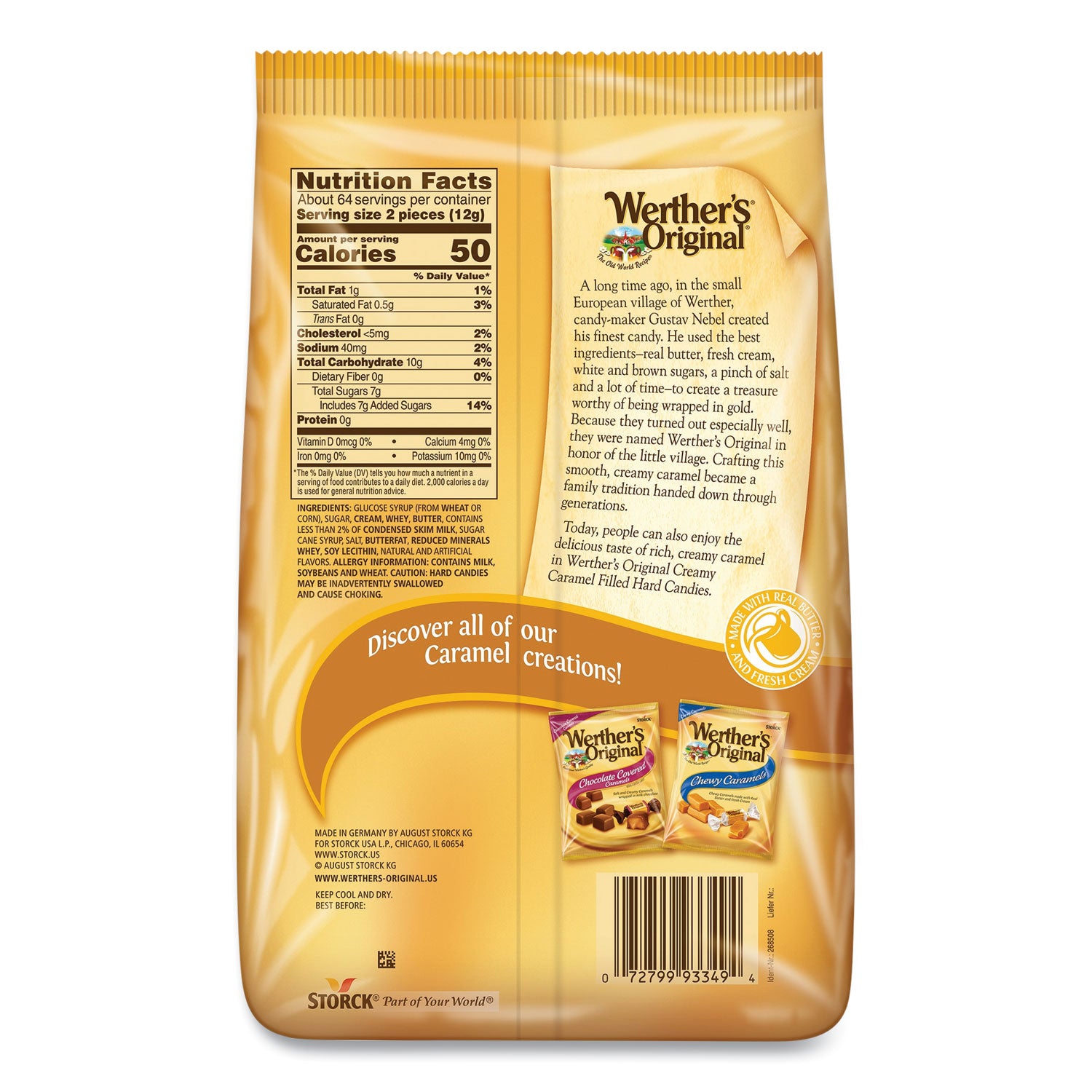 Werther's® Original® Hard Candies, Caramel, 27 oz Bag