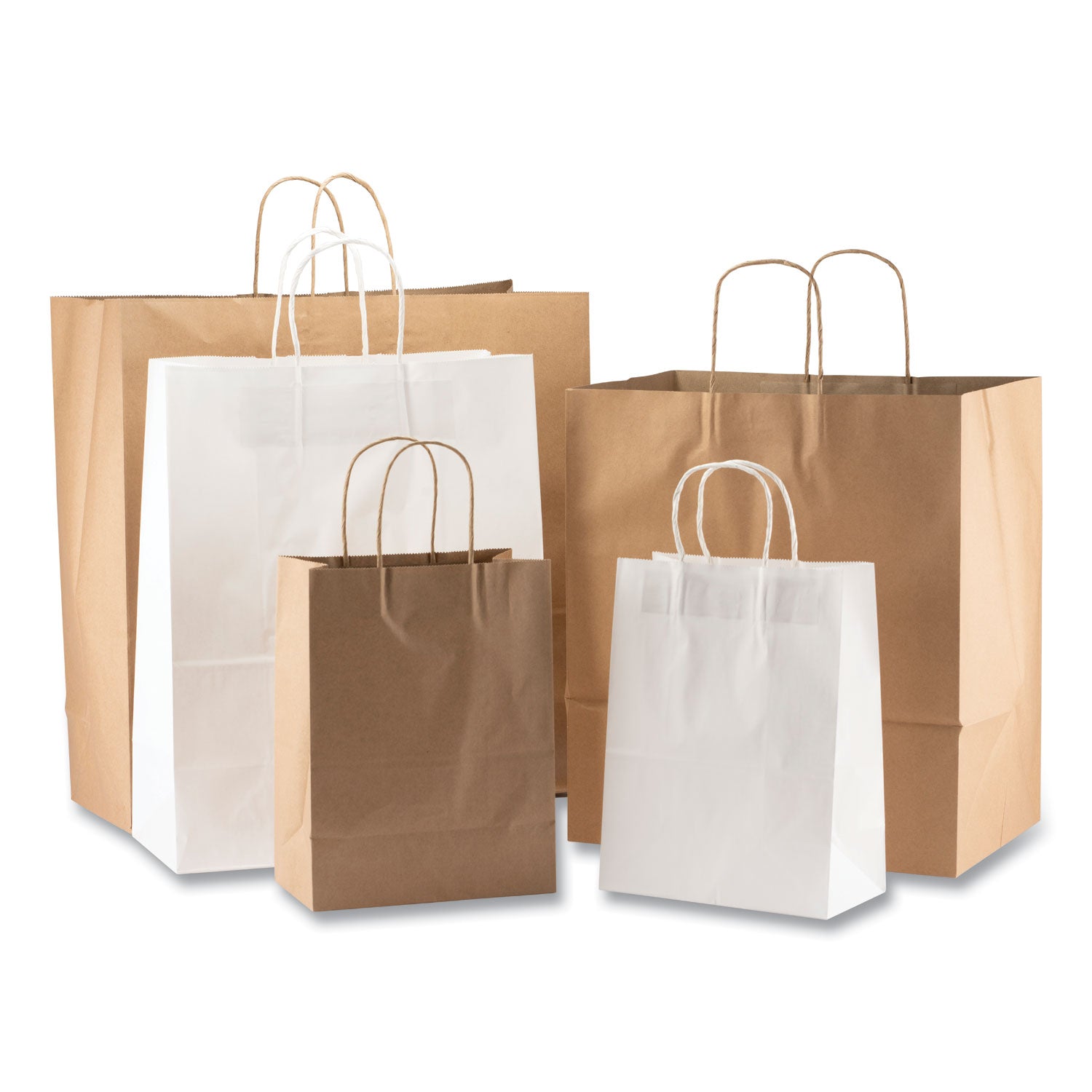 Kari-Out® Kraft Paper Bags, 8" x 5" x 11", Kraft, 250/Carton