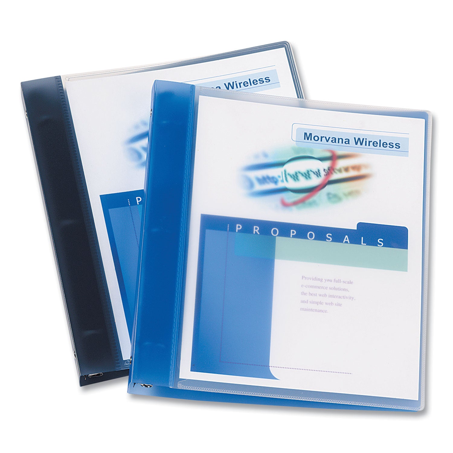 Avery® Flexible View Binder with Round Rings, 3 Rings, 1" Capacity, 11 x 8.5, Blue