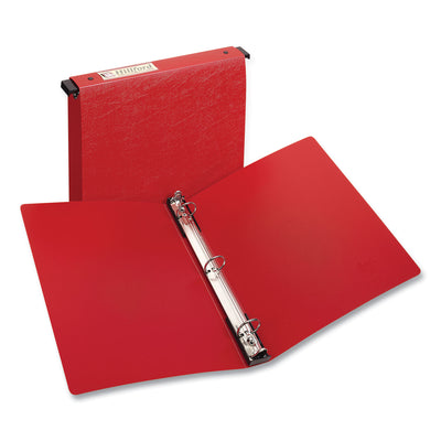 Hanging Storage Flexible Non-View Binder with Round Rings, 3 Rings, 1" Capacity, 11 x 8.5, Red Flipcost Flipcost