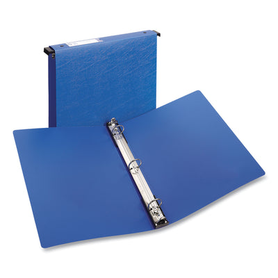 Hanging Storage Flexible Non-View Binder with Round Rings, 3 Rings, 1" Capacity, 11 x 8.5, Blue Flipcost Flipcost