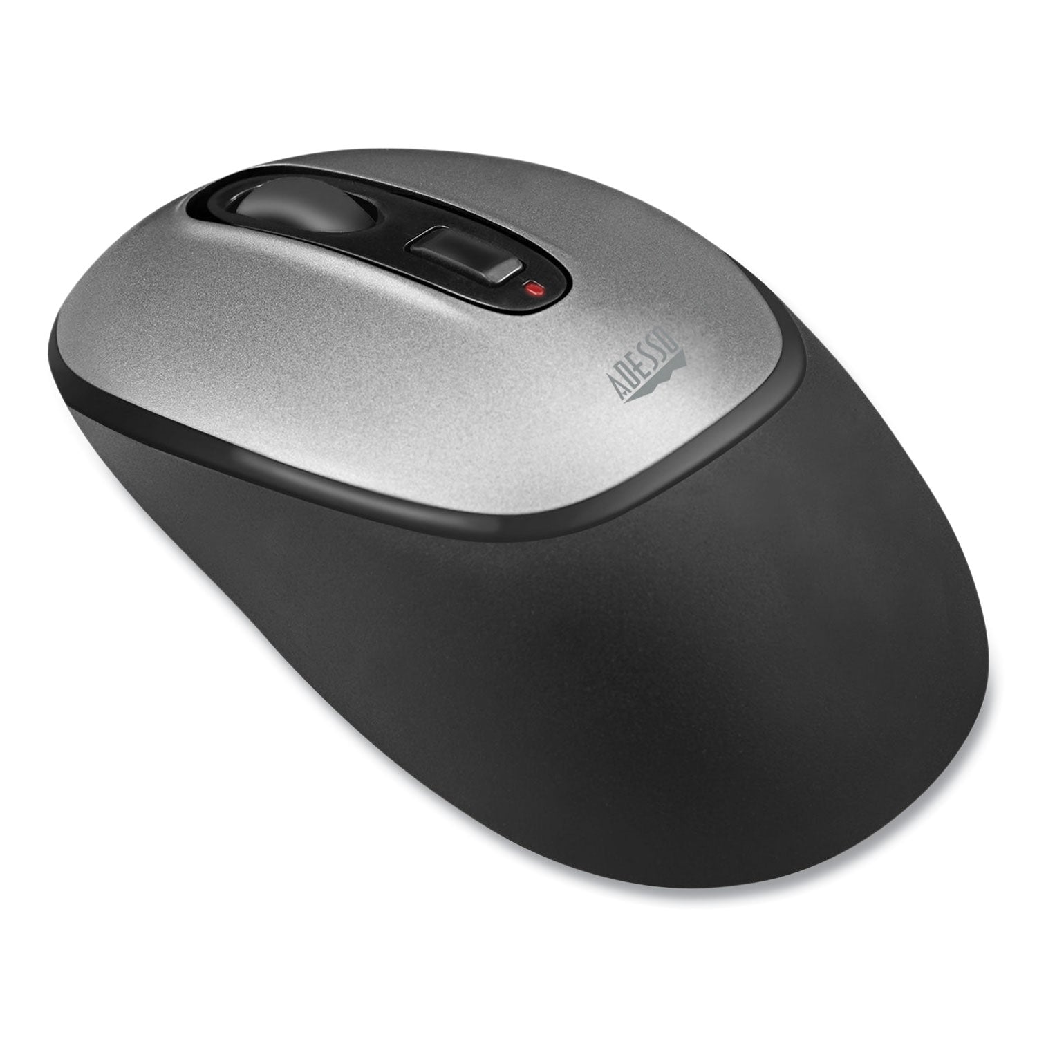 Adesso iMouse A10 Antimicrobial Wireless Mouse, 2.4 GHz Frequency/30 ft Wireless Range, Left/Right Hand Use, Black/Silver