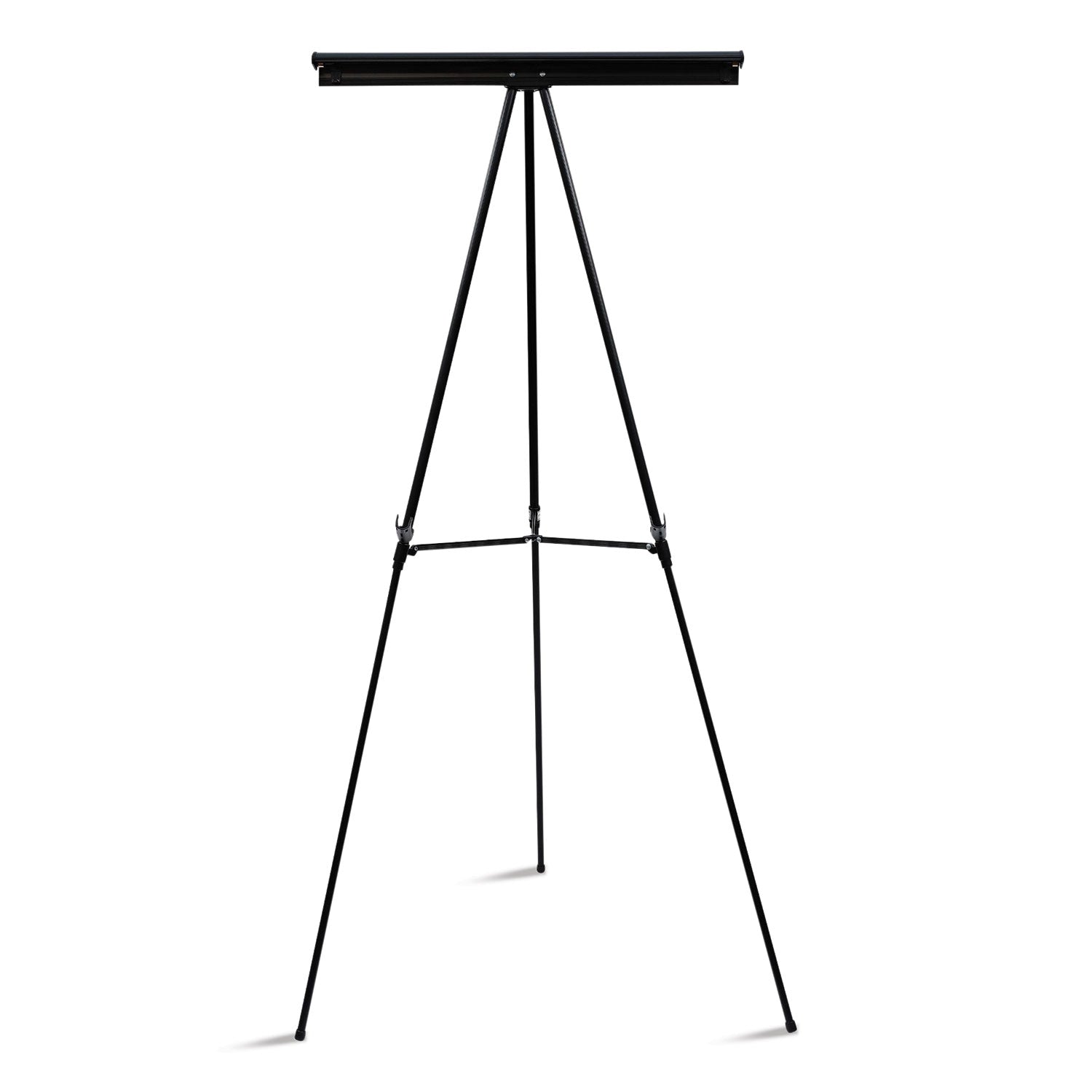 Telescoping Tripod Display Easel, Adjusts 35" to 64" High, Metal, Black