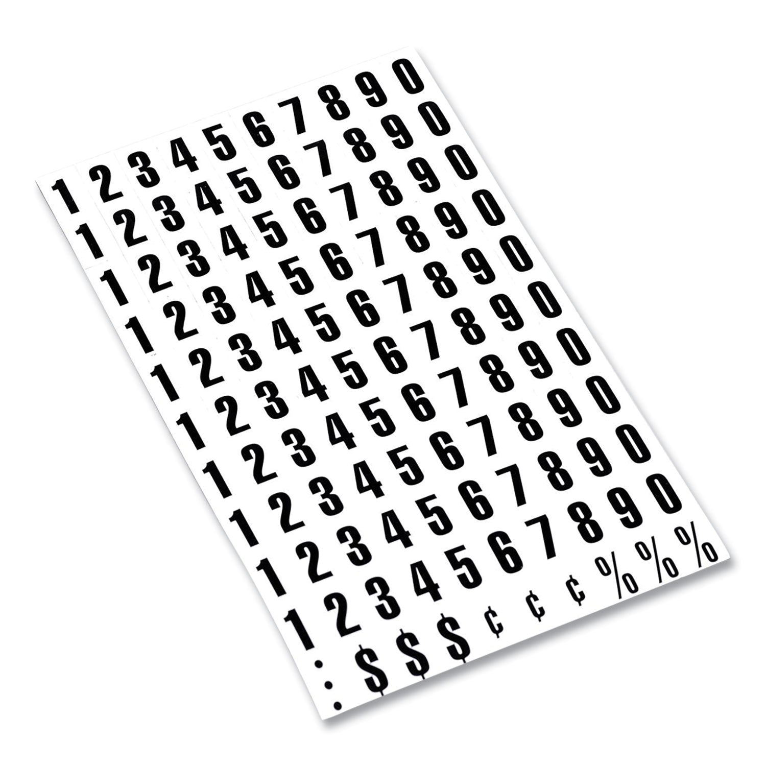 MasterVision® Interchangeable Magnetic Board Accessories, Numbers, Black, 0.75"h