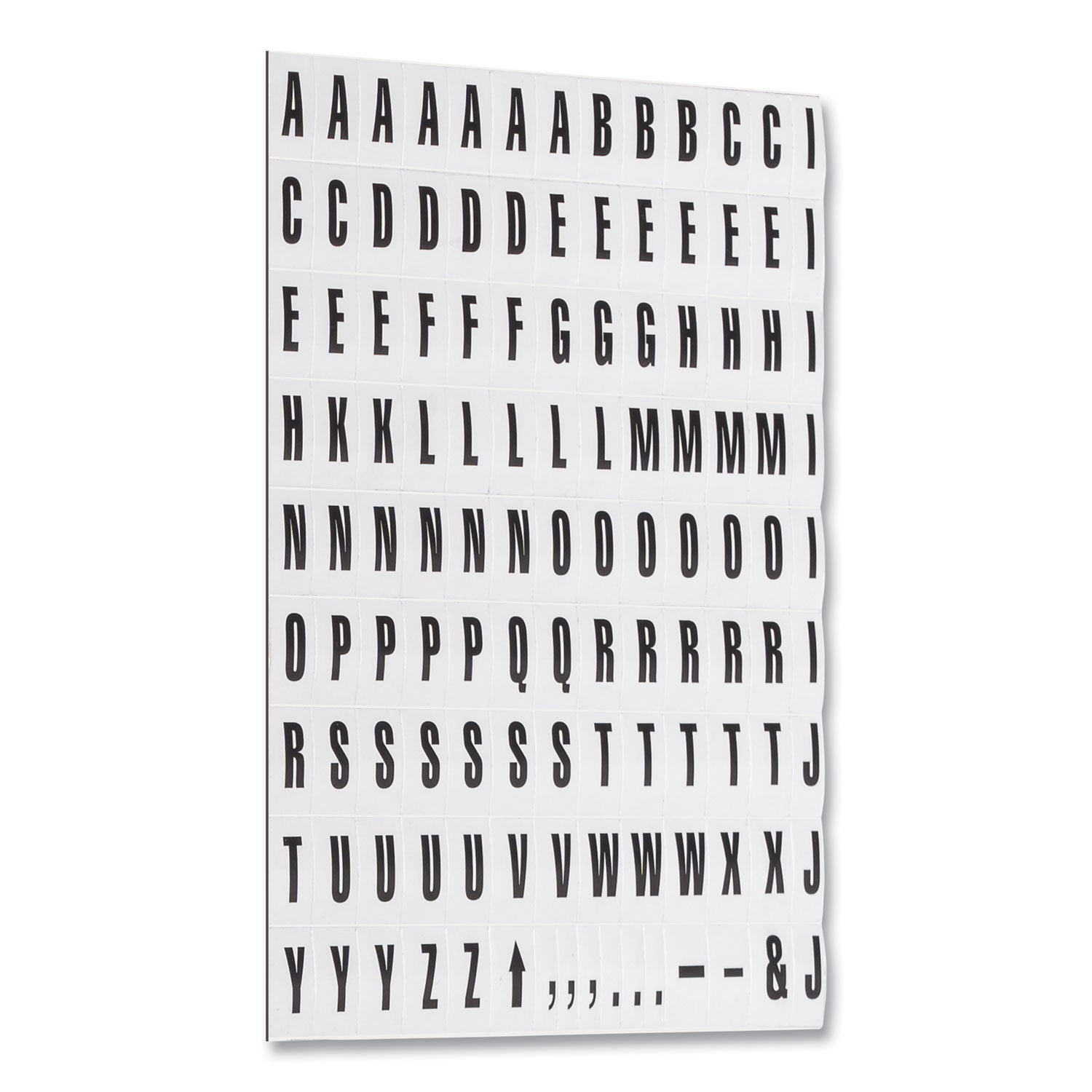 MasterVision® Interchangeable Magnetic Board Accessories, Letters, Black, 0,75"h