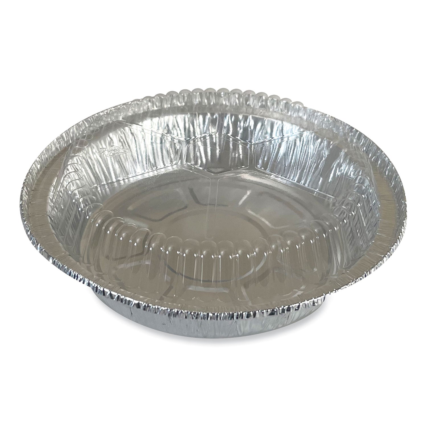 Boardwalk® Round Aluminum To-Go Container Lids, Flat Lid, 7", Silver, Paper, 500/Carton