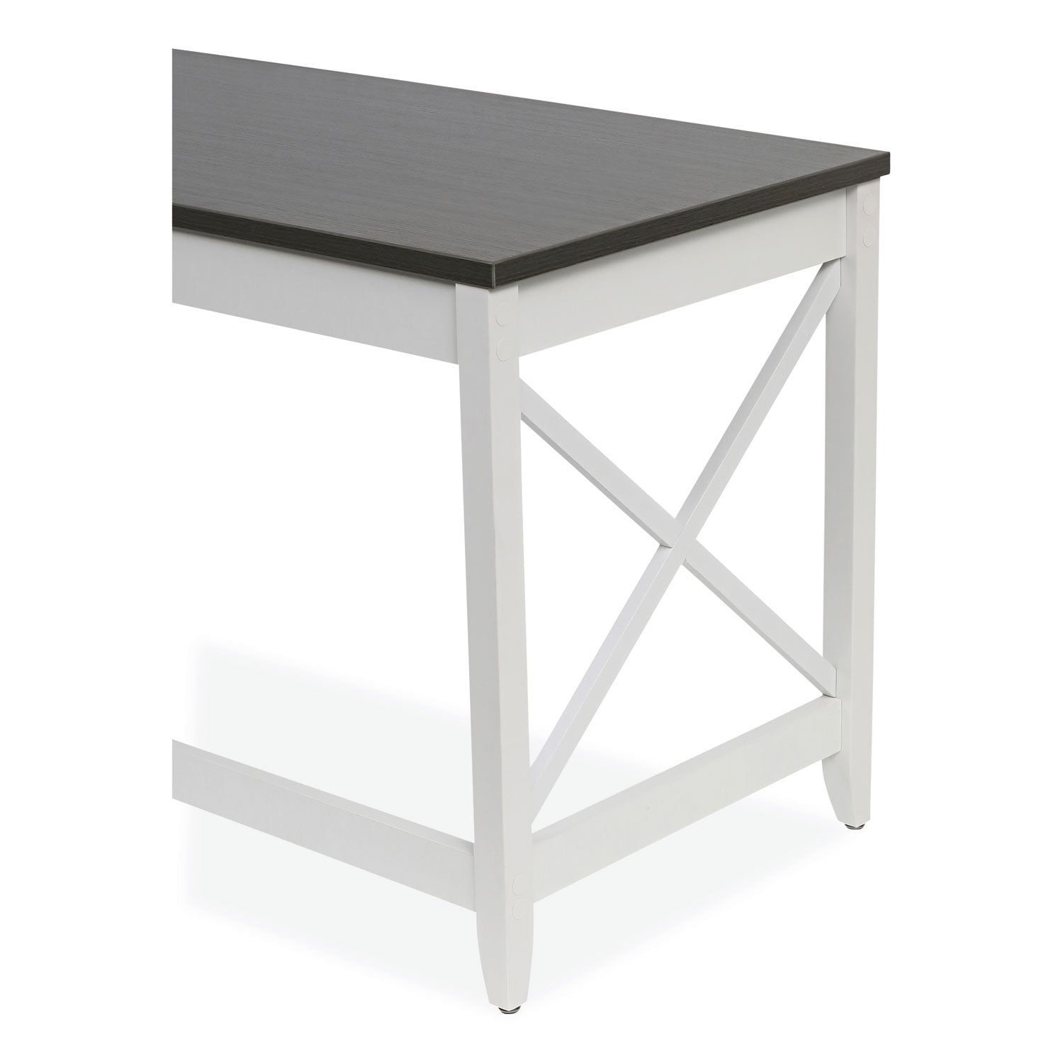 Workspace by Alera® Farmhouse Writing Desk, 47.24" x 23.62" x 29.53", Gray